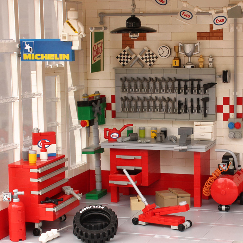 A Modernist Gas Station Made From Lego Is Fit For Any Shelf