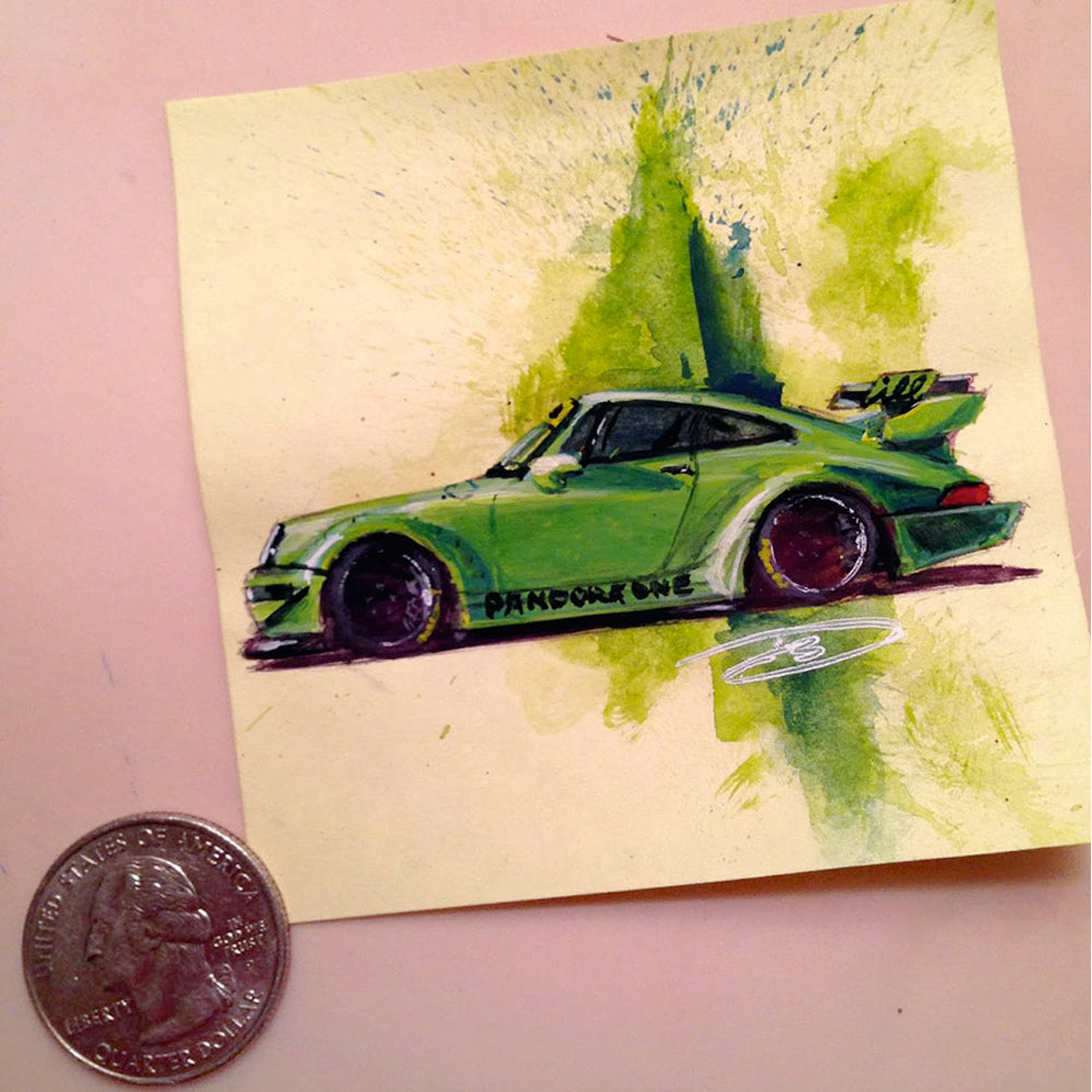 Automotive Designer Sticks out with Post-It Art