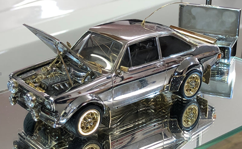 Amazing 1/25 Scale Ford Escort Made From Precious Metals Is Coming To Petrolicious Drivers' Meeting