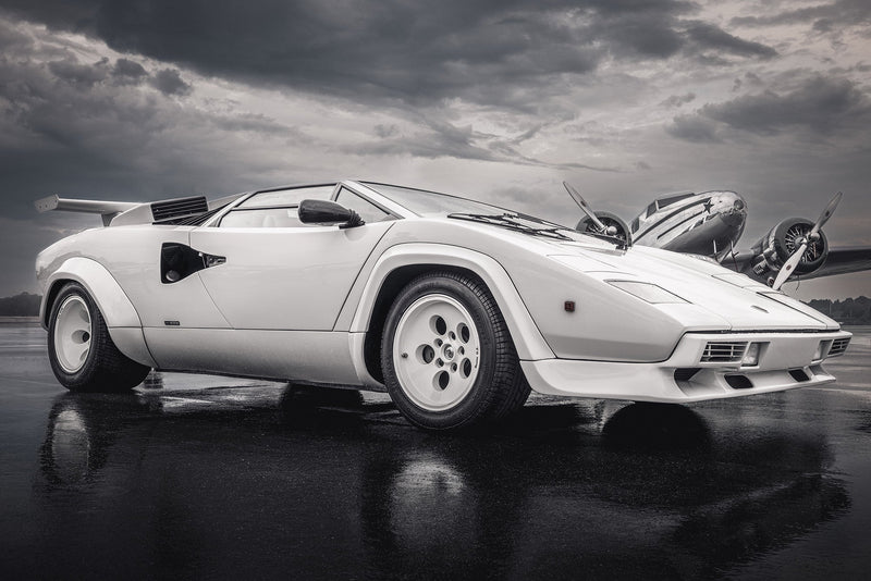 Triple White: Chasing the Lamborghini Countach Poster Car