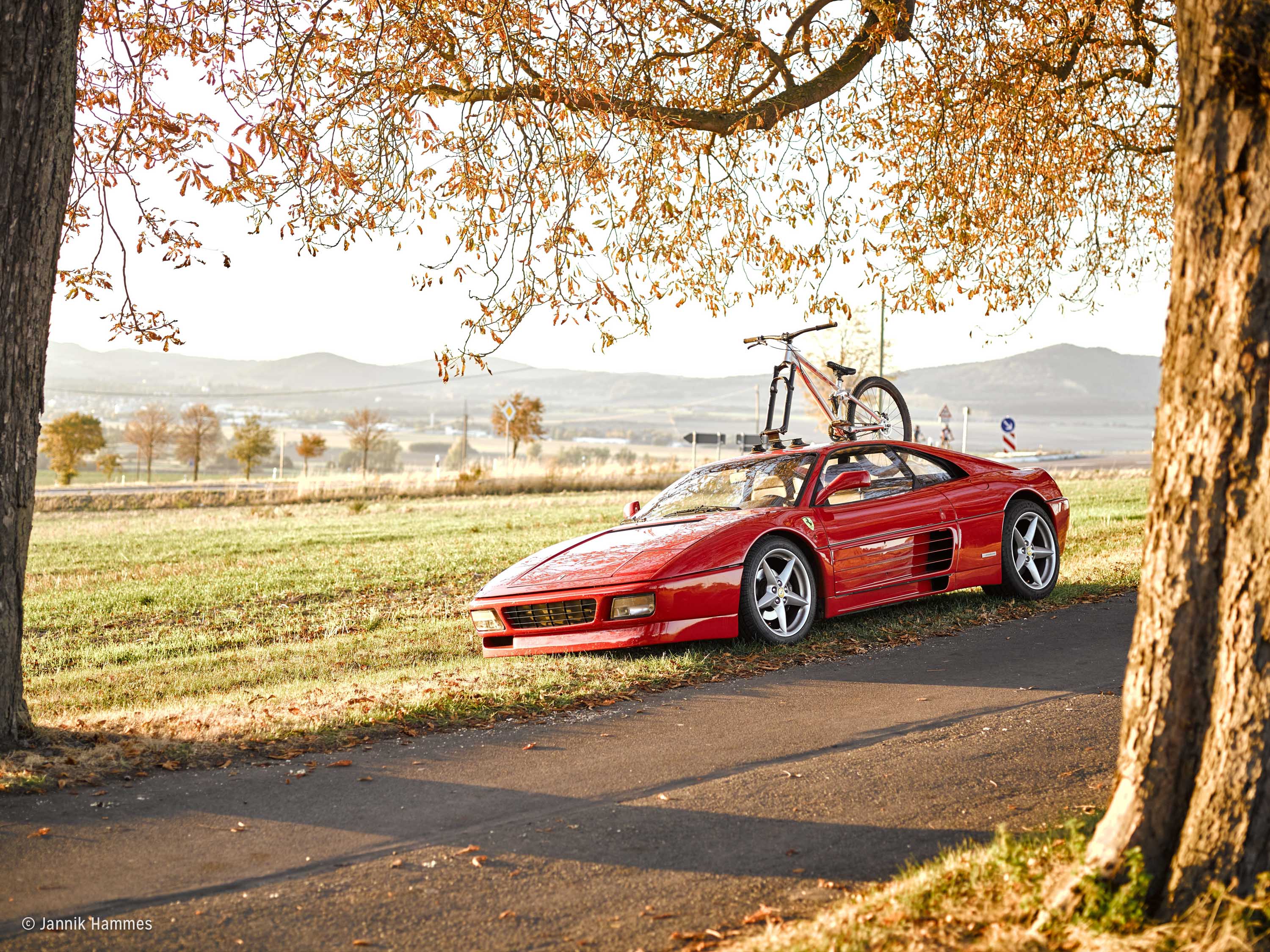 I Live In My Van, But My Other Car Is A Ferrari 348 With A Bike Rack ...