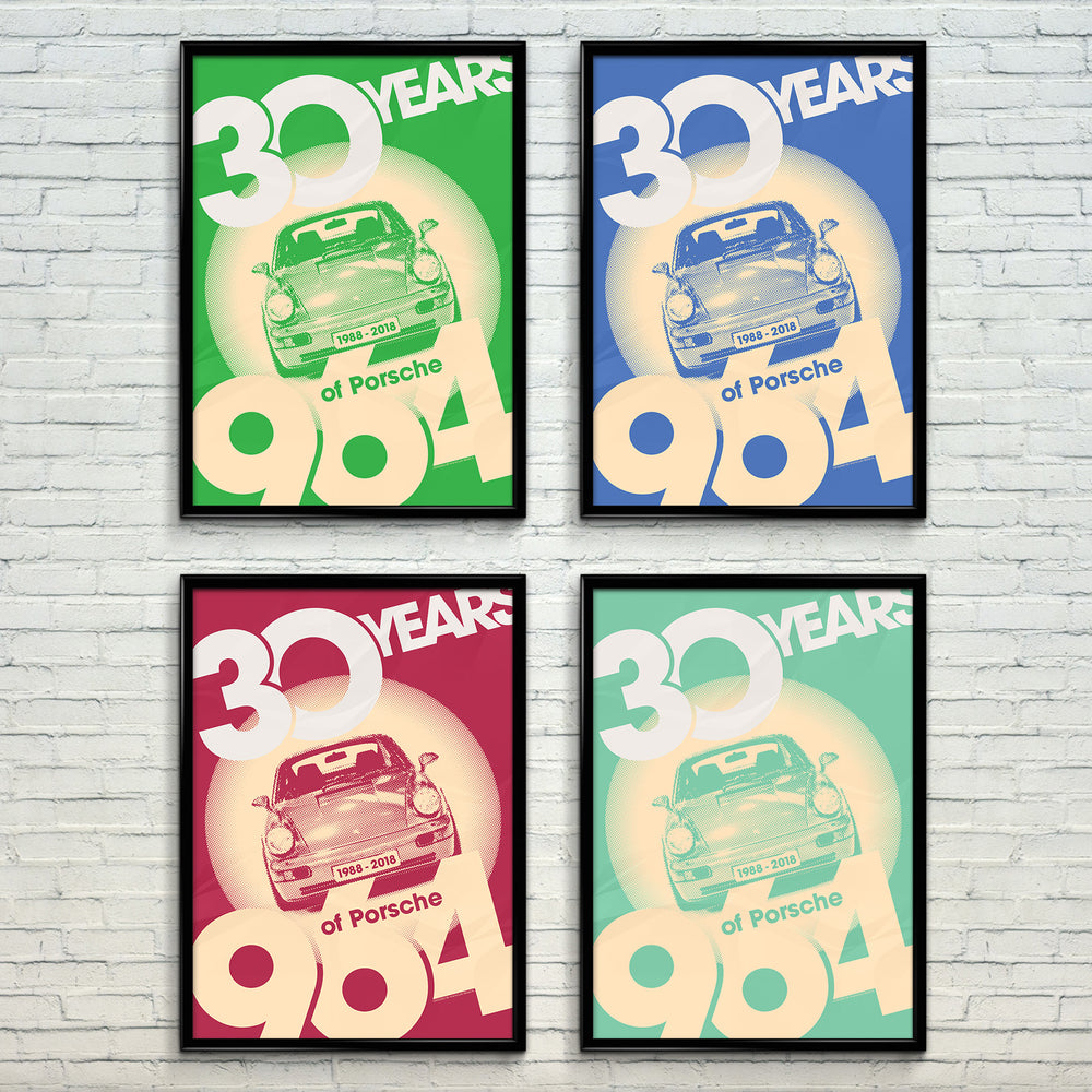 Celebrate The Porsche 964 With Carbone's Colorful New Series Of Artwork