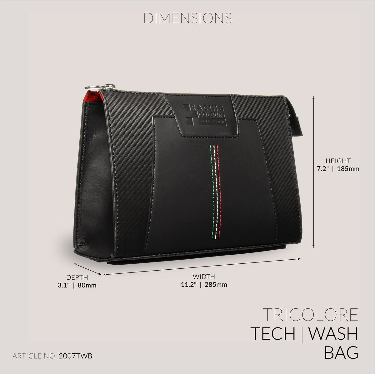 Wash/Tech Bag - Tricolore