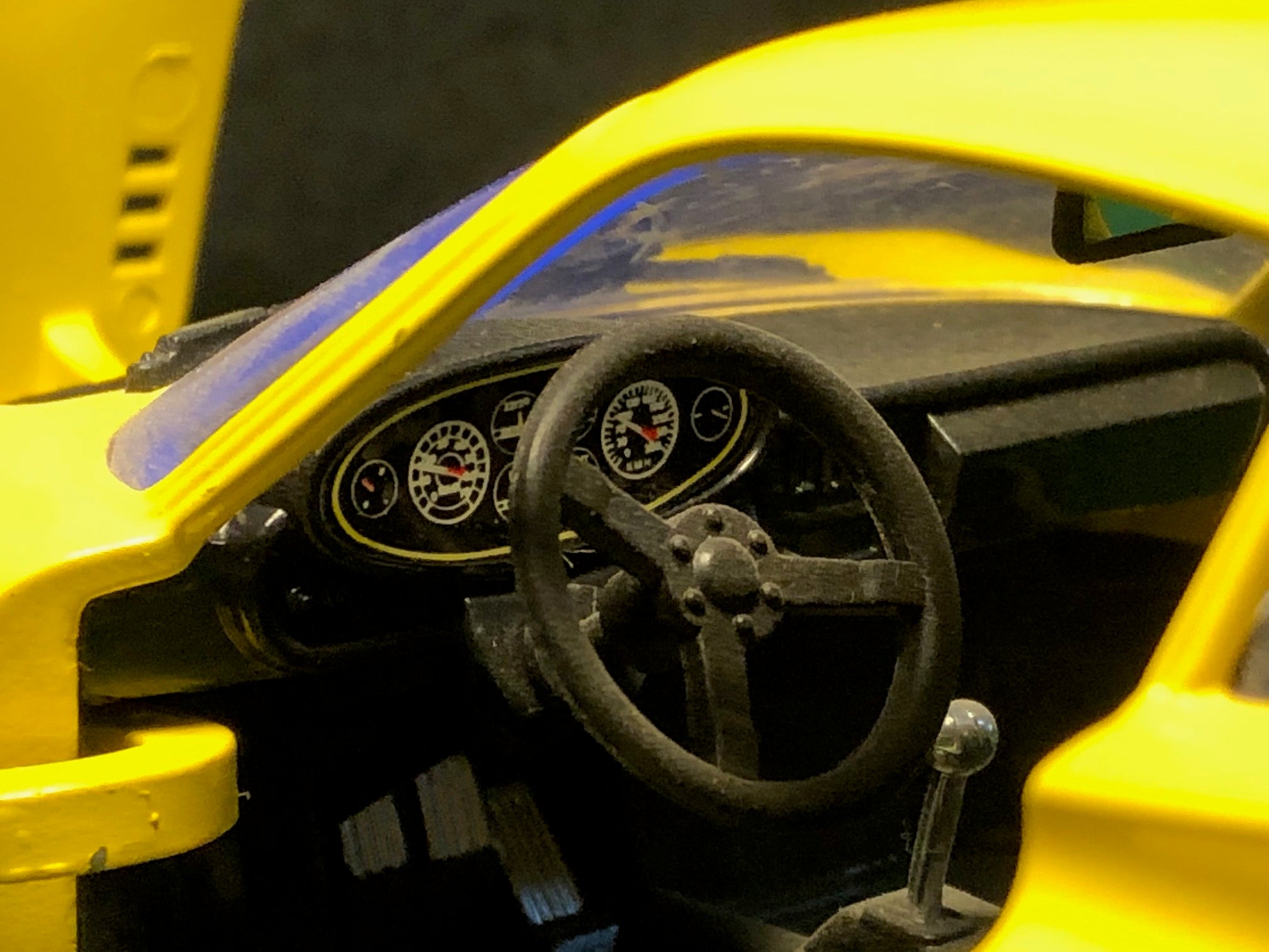 Ferrari Dino 246GT Yellow/Black by Anson 1:18 (30301)(No box