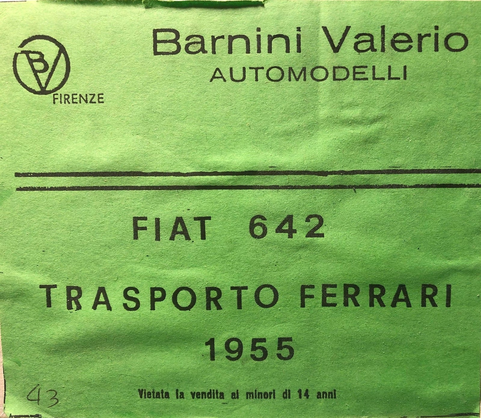 Fiat 642 - 1955 Ferrari Transporter by Barnini Valerio 1:43 (642F)
