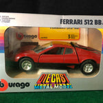 Ferrari 512 BB Berlinetta Boxer Red/Black by BBurago (0133) 1:24