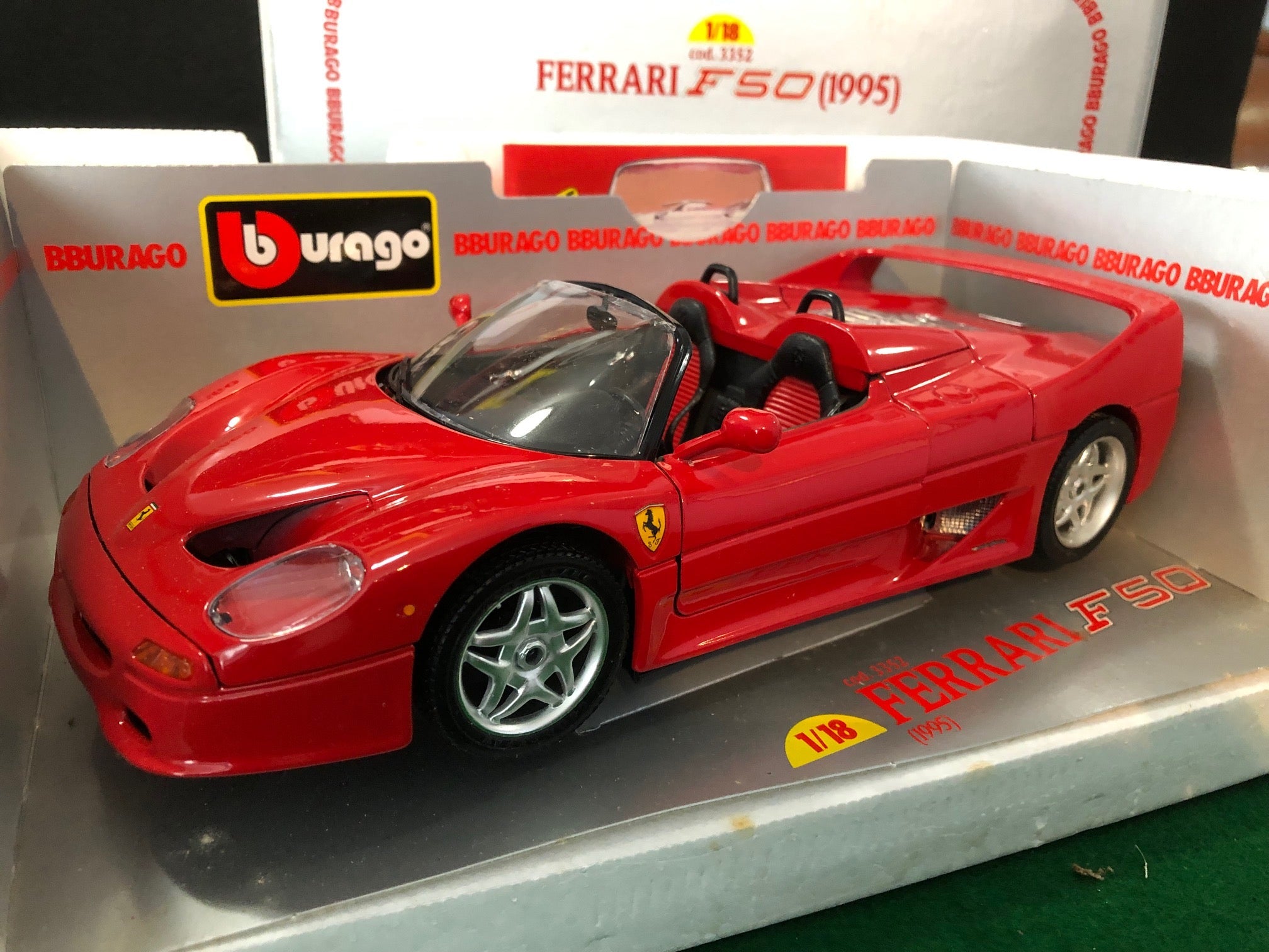 Ferrari F50 Spider Red by BBurago 1:18 - Default Title - Petrolicious