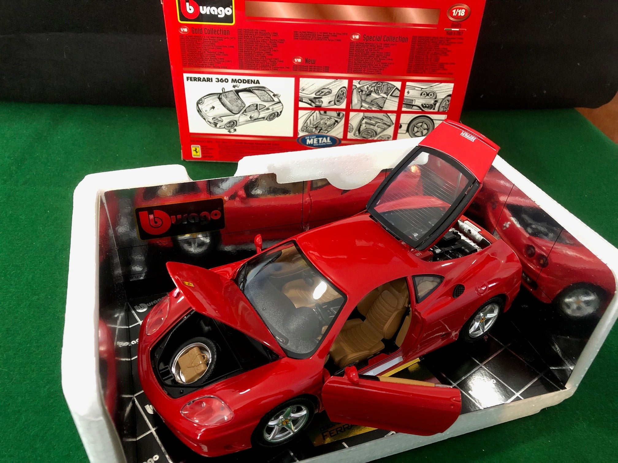 自動車 Bburago Ferrari 360 Modena Ferrari 360 Modena Red by BBurago 1:18 - Petrolicious