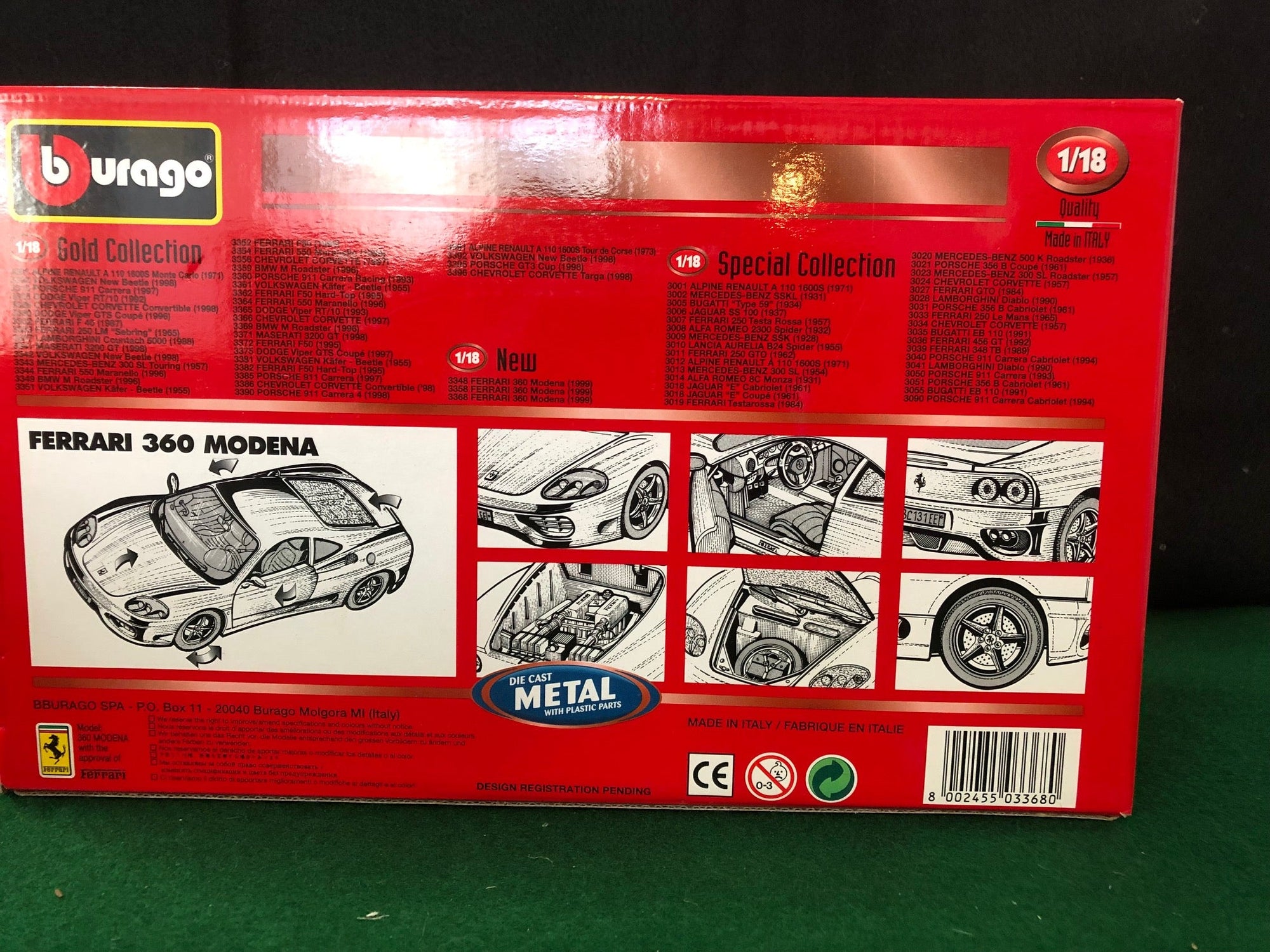 Ferrari 360 Modena Red by BBurago 1:18