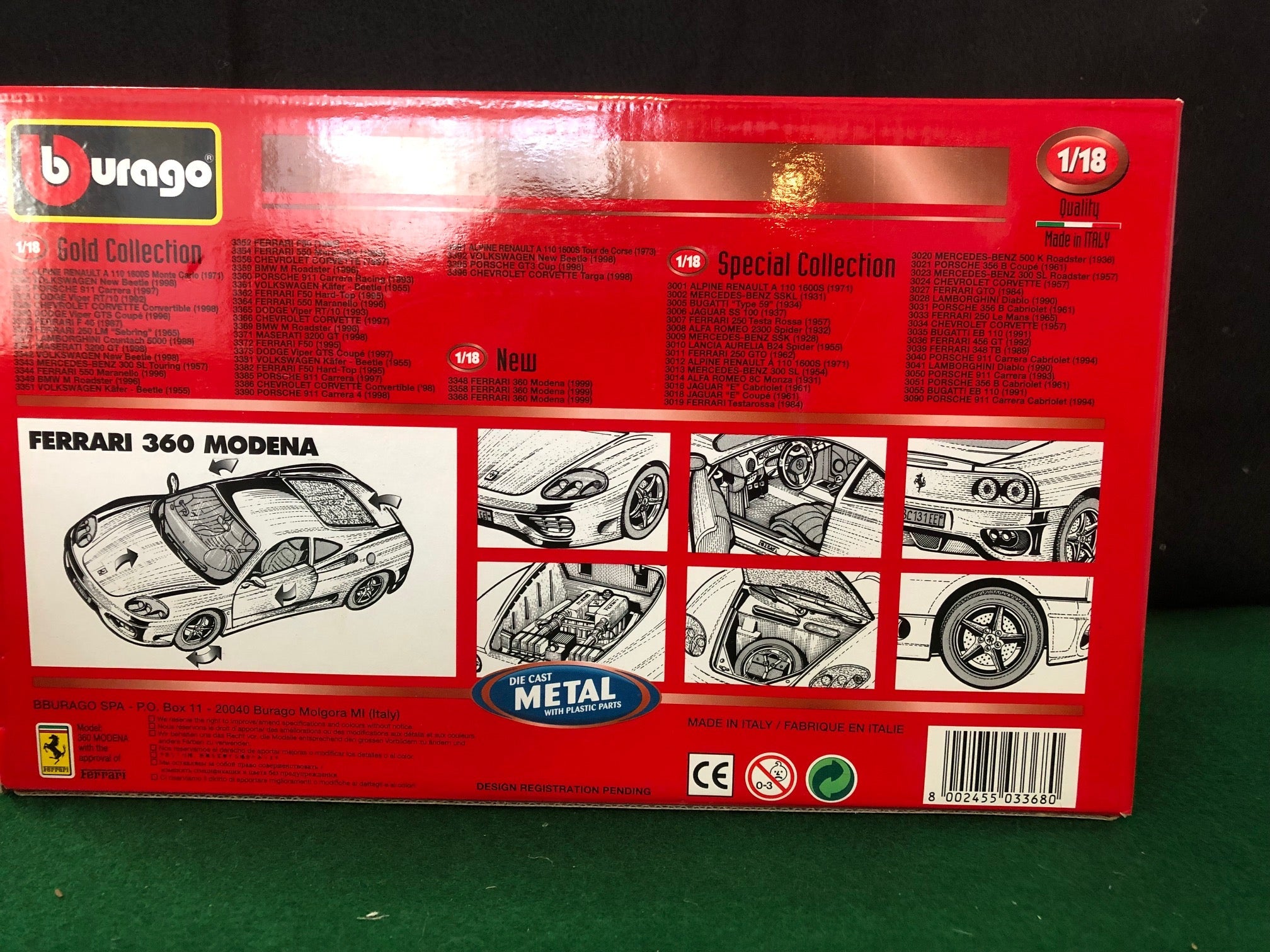 Ferrari 360 Modena Red by BBurago 1:18