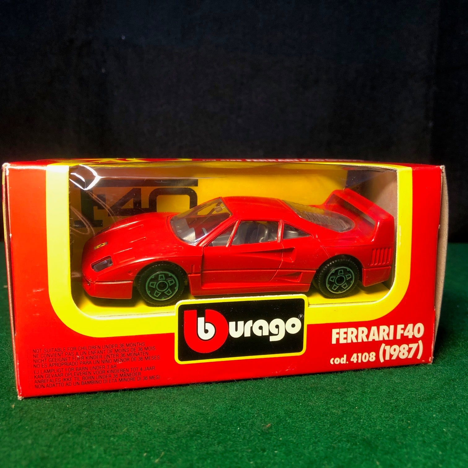 Ferrari F40 Red by BBurago 1:43 (4108)(R Bx) - Petrolicious