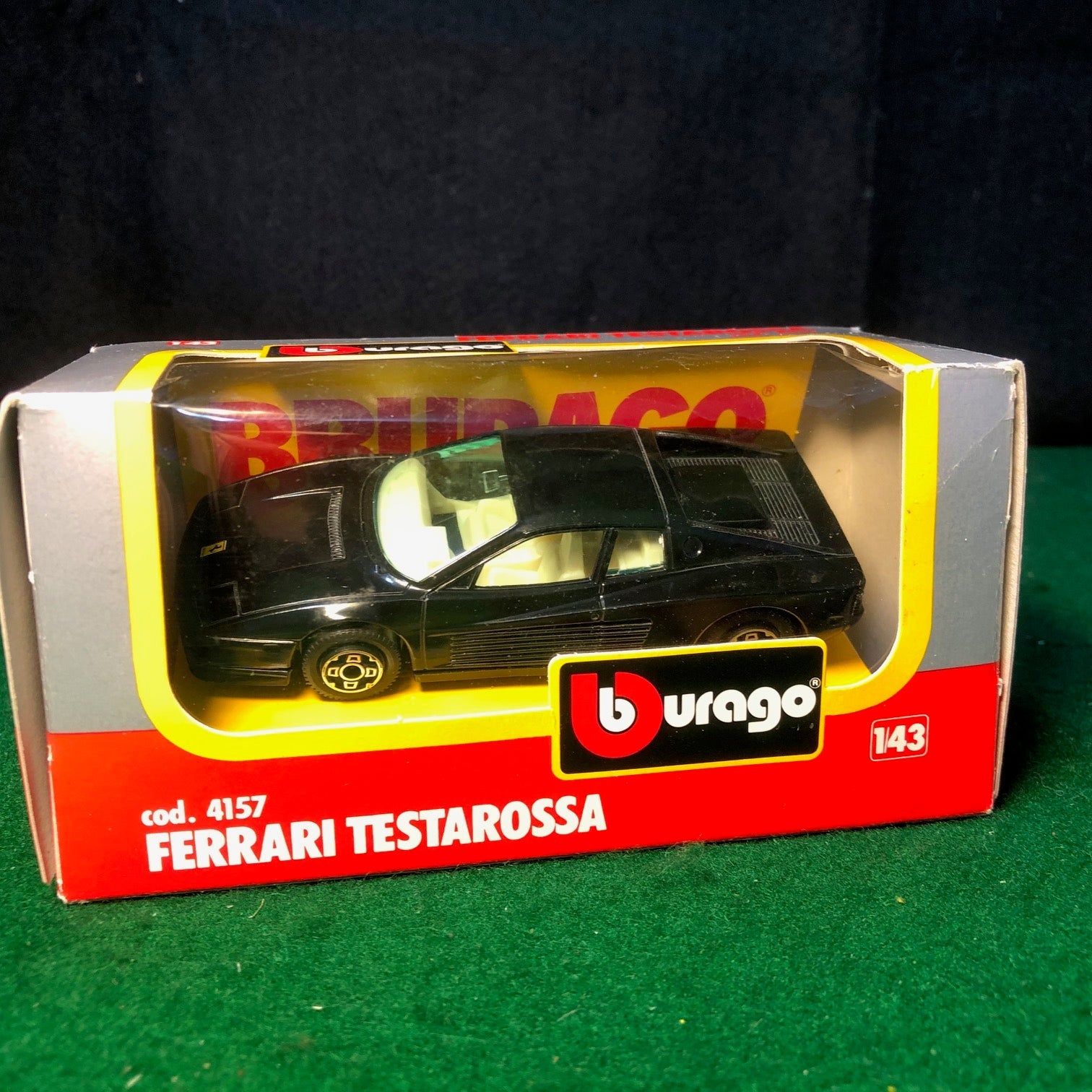 Ferrari Testarossa Black by BBurago 1:43 (4157)(S Bx) - Petrolicious