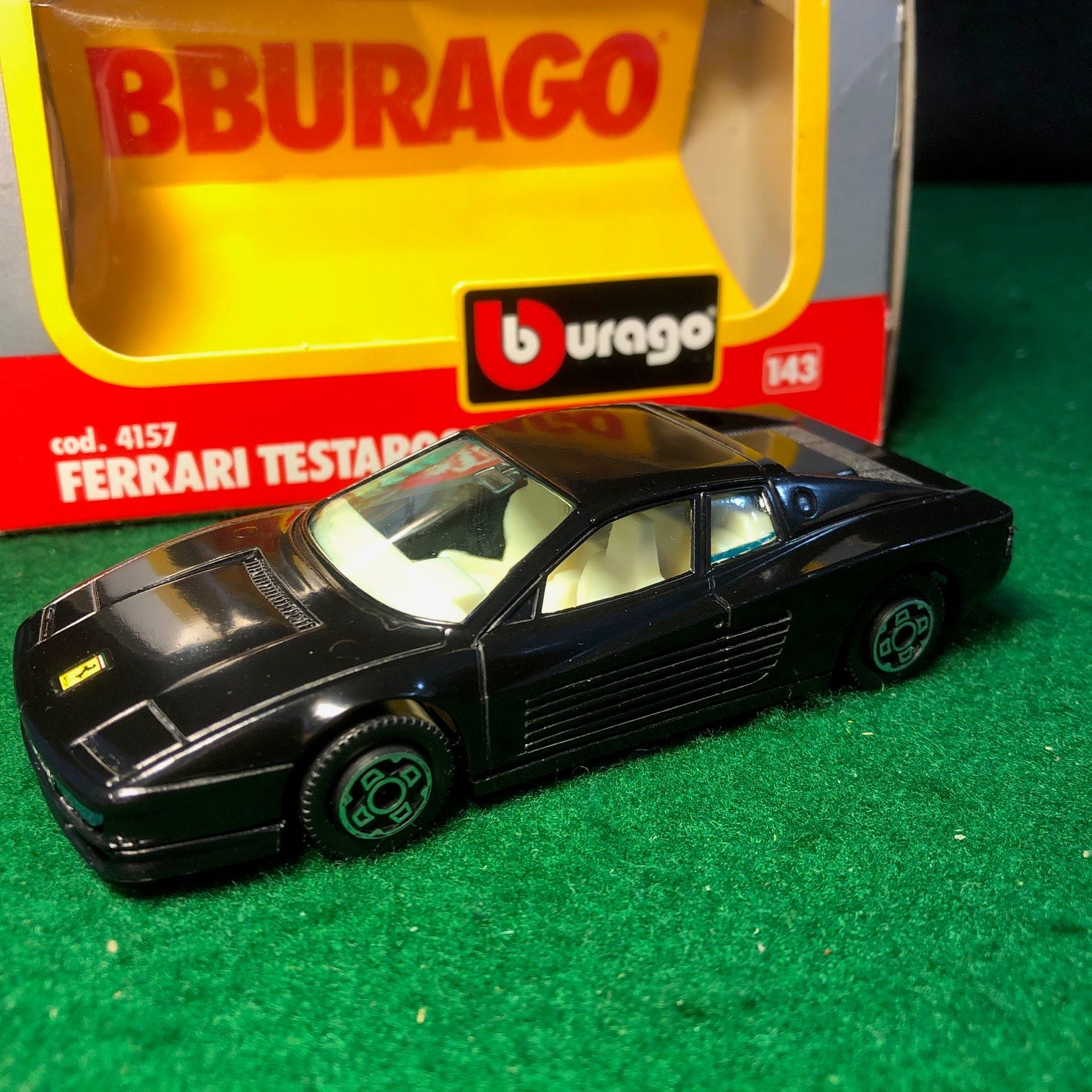 Ferrari Testarossa Black by BBurago 1:43 (4157)(S Bx) - Petrolicious