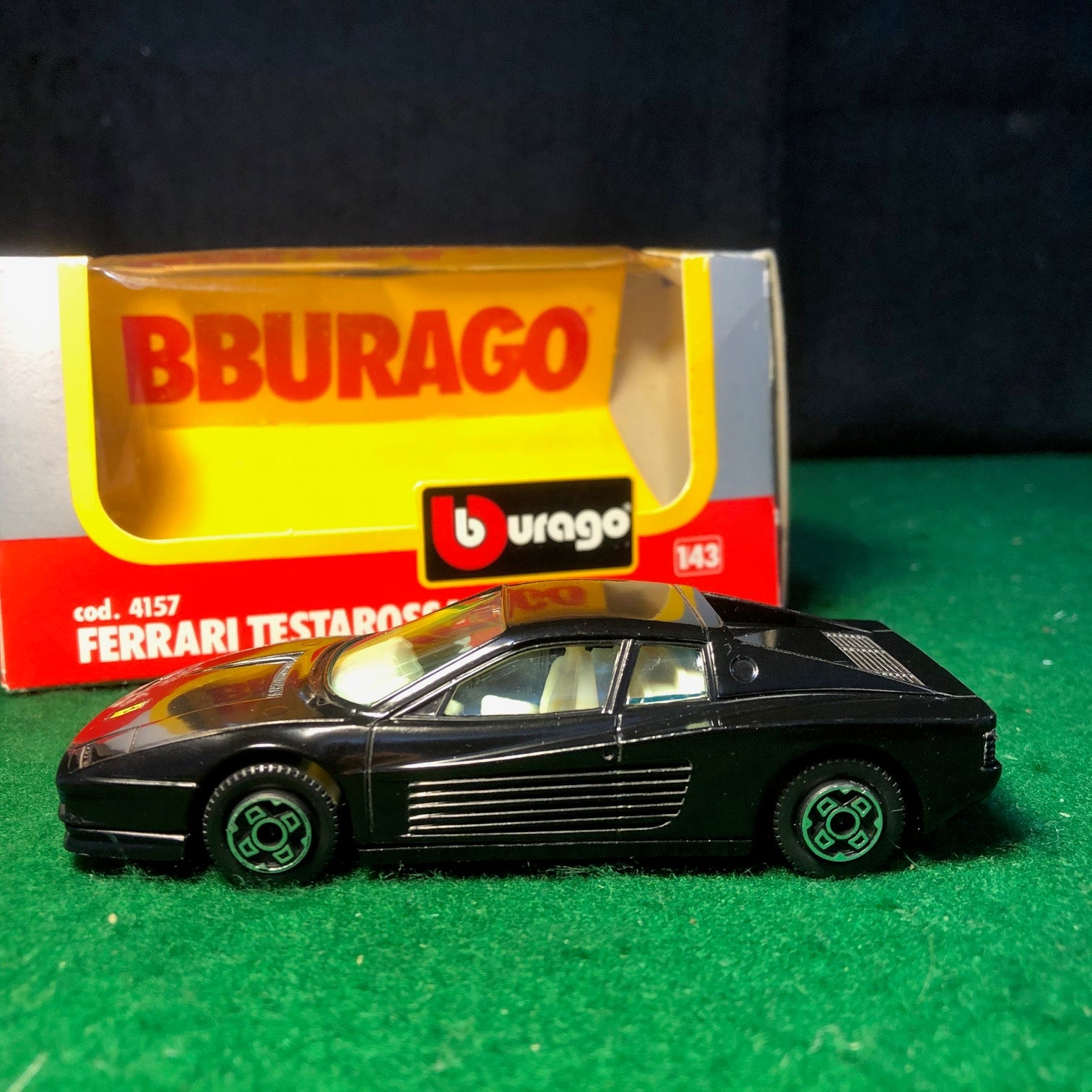 Ferrari Testarossa Black by BBurago 1:43 (4157)(S Bx) - Petrolicious