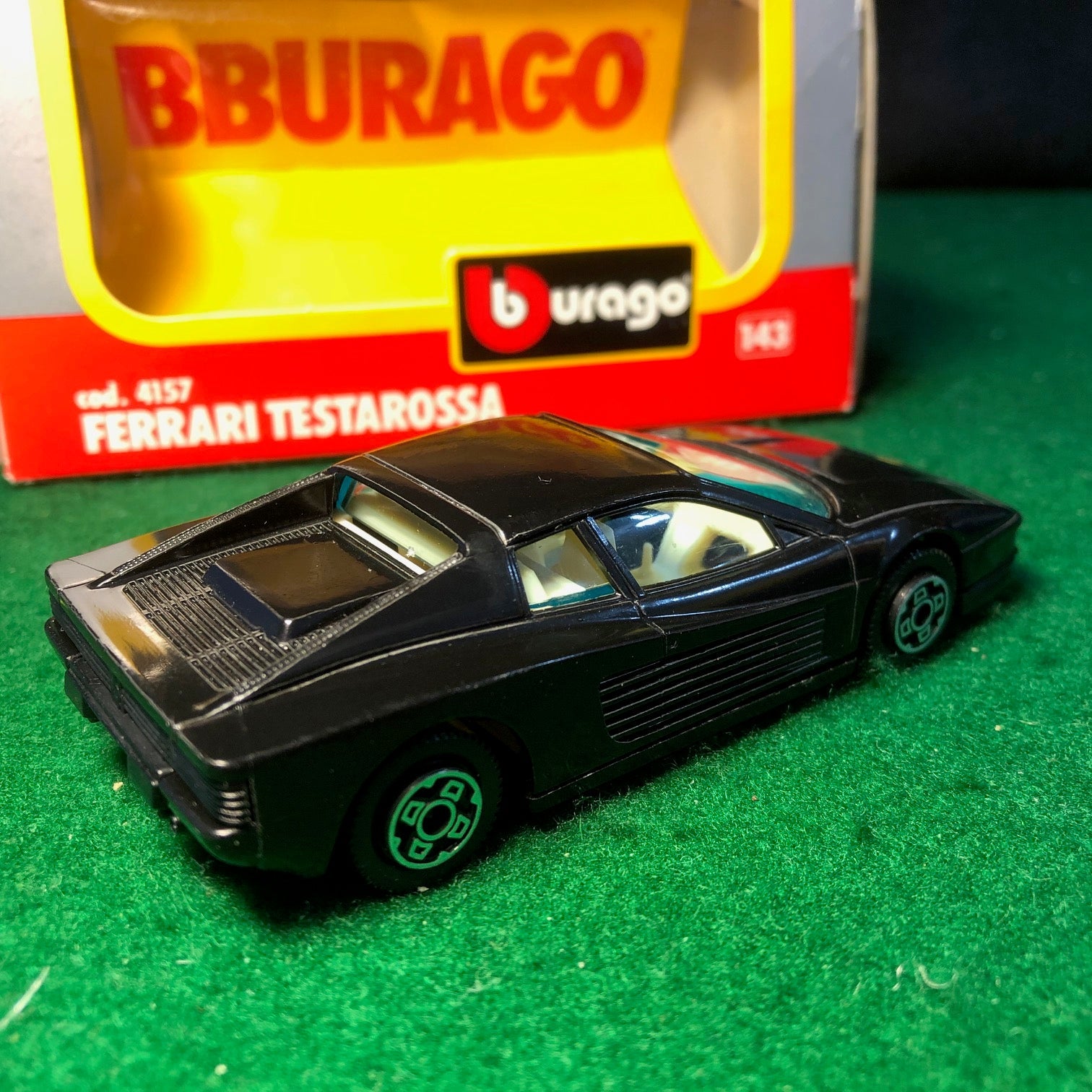 Ferrari Testarossa Black by BBurago 1:43 (4157)(S Bx) - Petrolicious