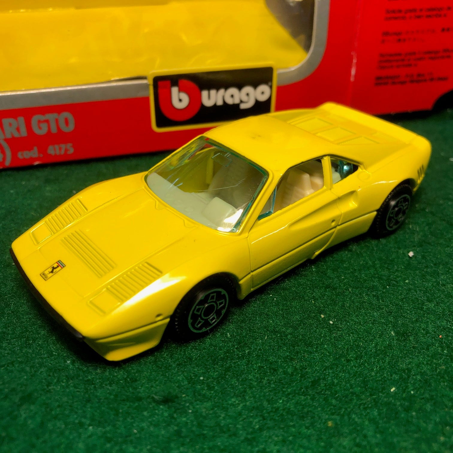 Ferrari 288 GTO Yellow by BBurago 1:43 (4175)(R Bx) - Petrolicious