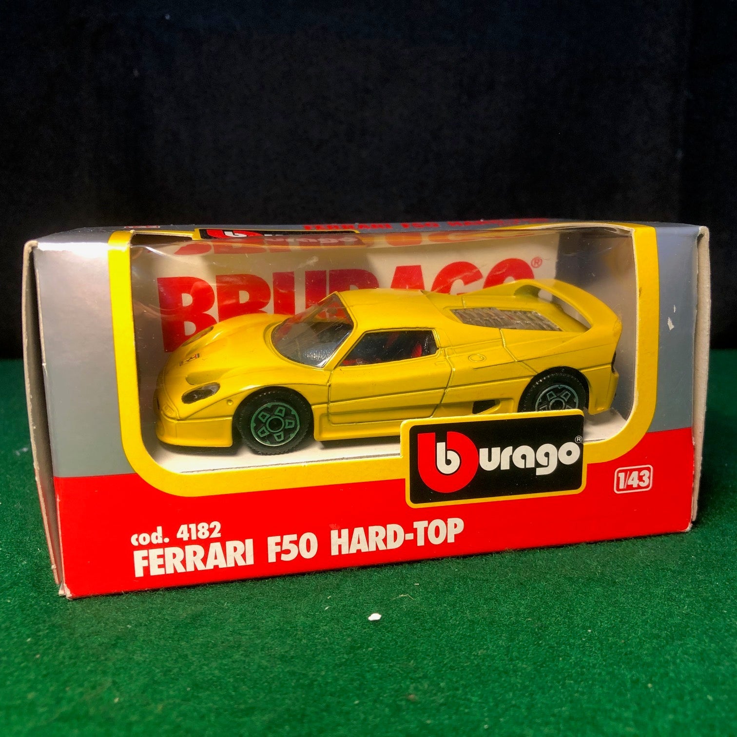 Ferrari F50 Hard Top Yellow by BBurago 1:43 (4182)(S Bx