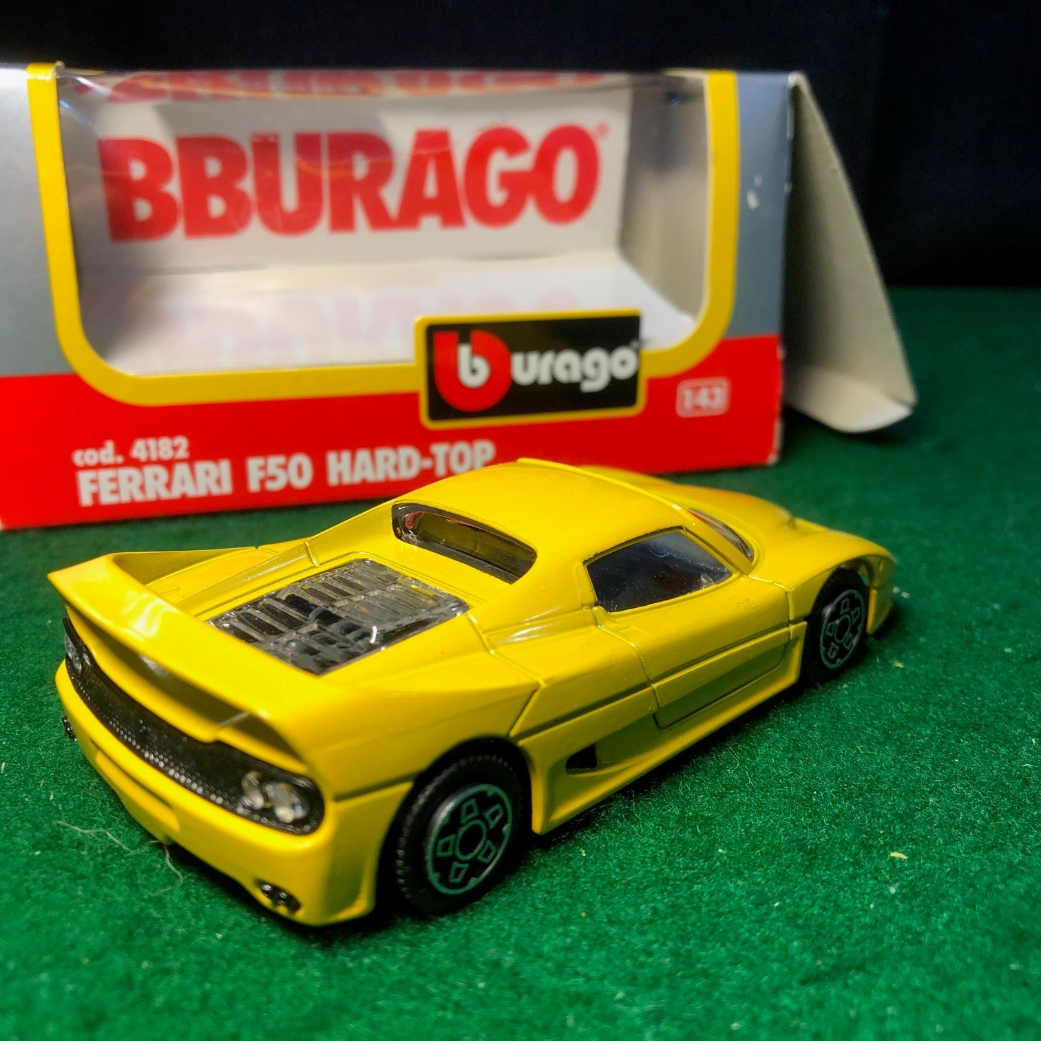 Ferrari F50 Hard Top Yellow by BBurago 1:43 (4182)(S Bx