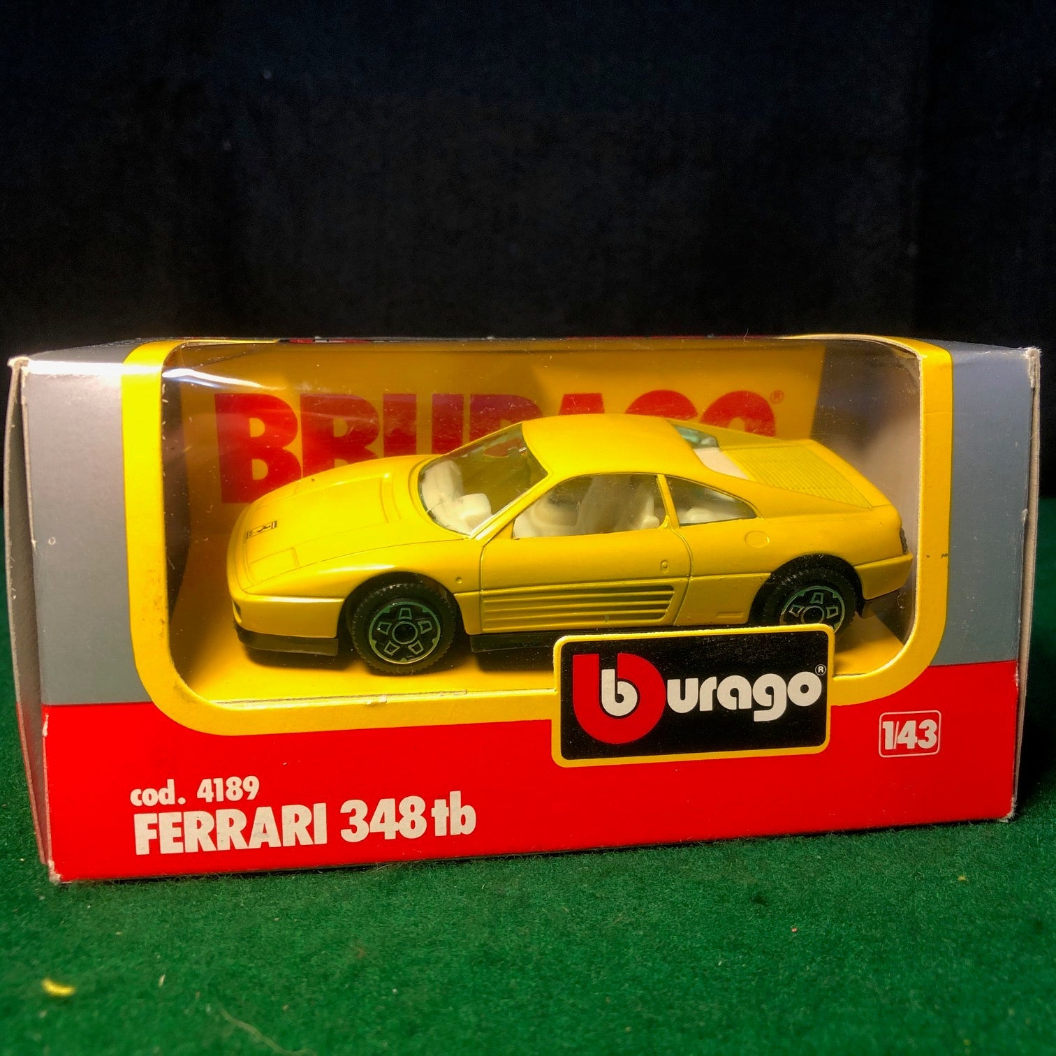 Ferrari 348tb Yellow by BBurago 1:43 (4189)(S Bx)