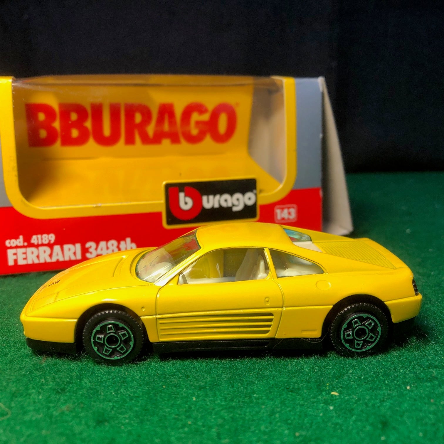 Ferrari 348tb Yellow by BBurago 1:43 (4189)(S Bx)