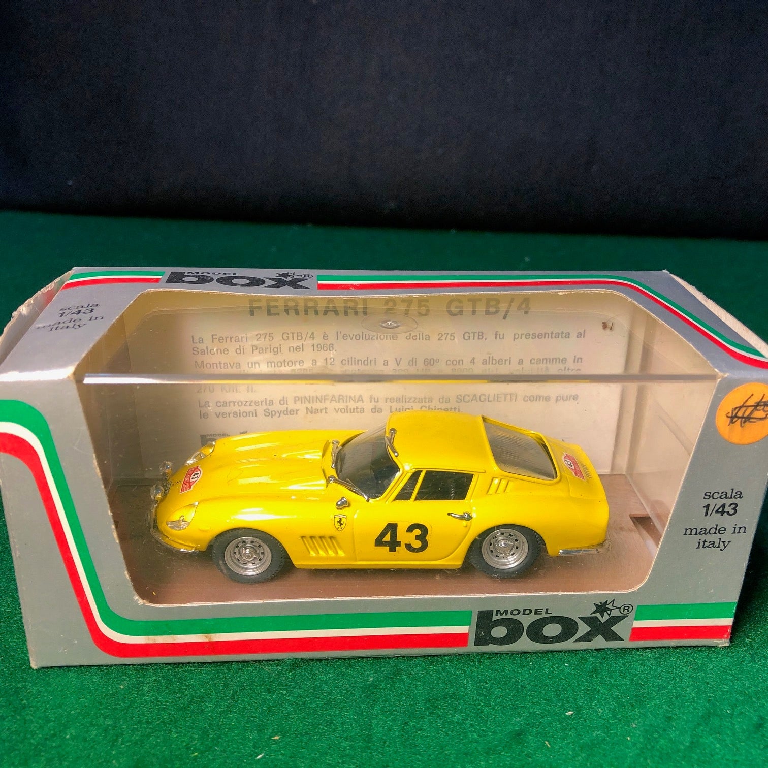 ミニカー 1/43 Model BOX Ferrari275GTB/4 COUPE1966 Ferrari 275 GTB/4 Rally di Montecarlo 1966 Pianta & Lippi by Box