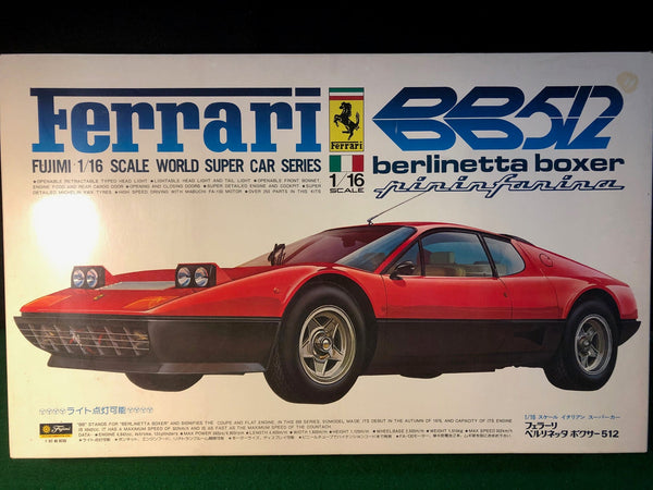 フジミ 1/16 フェラーリ ベルリネッタ ボクサー 512 Ferrari BB512 Motorizable Kit by Fujimi 1:16 (RC103) - Petrolicious