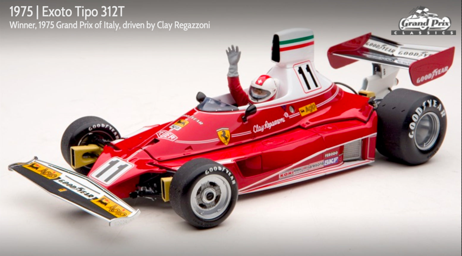 1975 Ferrari 312T Clay Regazzoni w/Driver by Exoto 1:18 (97051