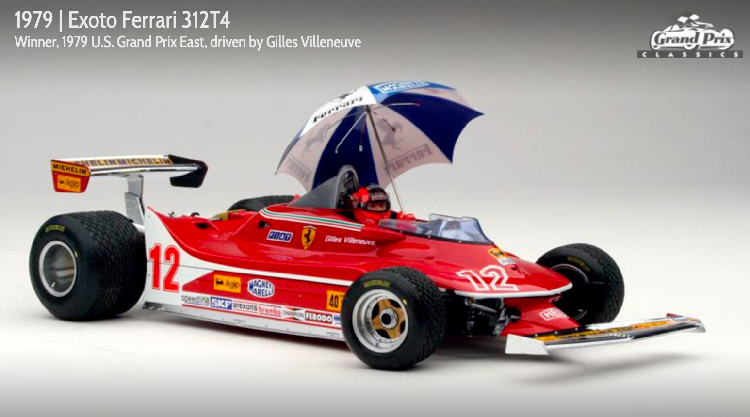 1979 Ferrari 312T4 Gilles Villeneuve Grid w/Umbrella by Exoto 1:18 (97075)