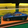Ferrari 456 GT Metallic Blue - Schedoni Leather Base by BBR 1:43