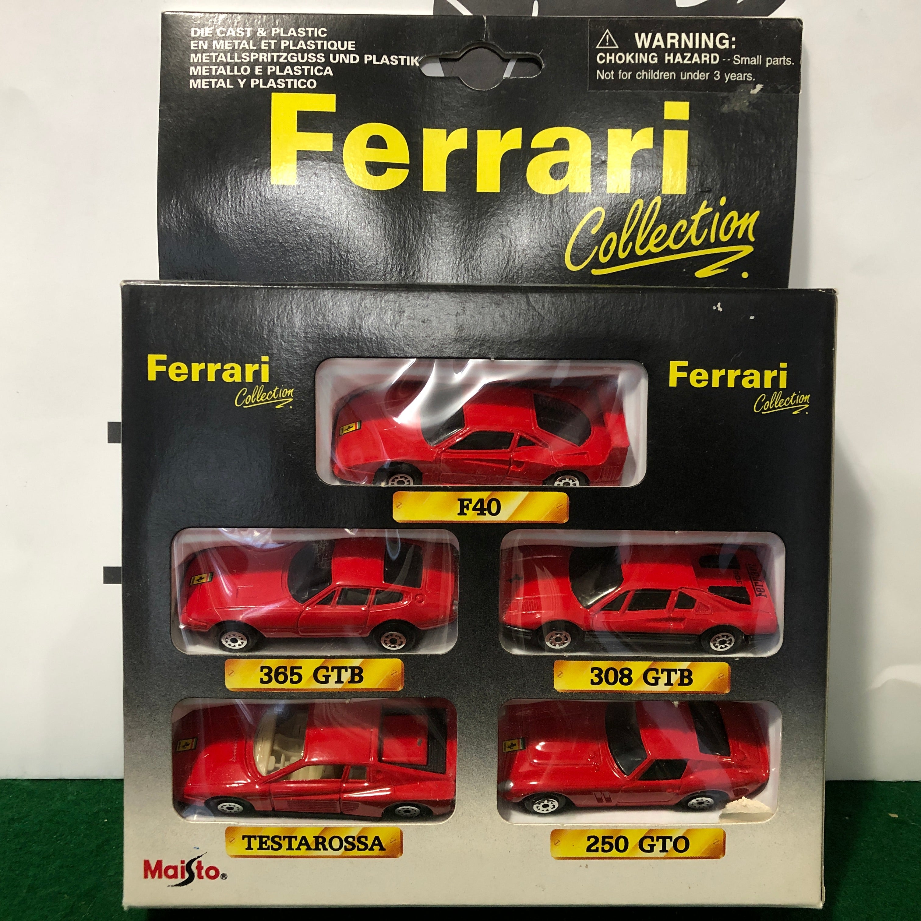 Ferrari 250 GTO 308 GTB 365 GTB F40 Testarossa 5-Car set by Maisto