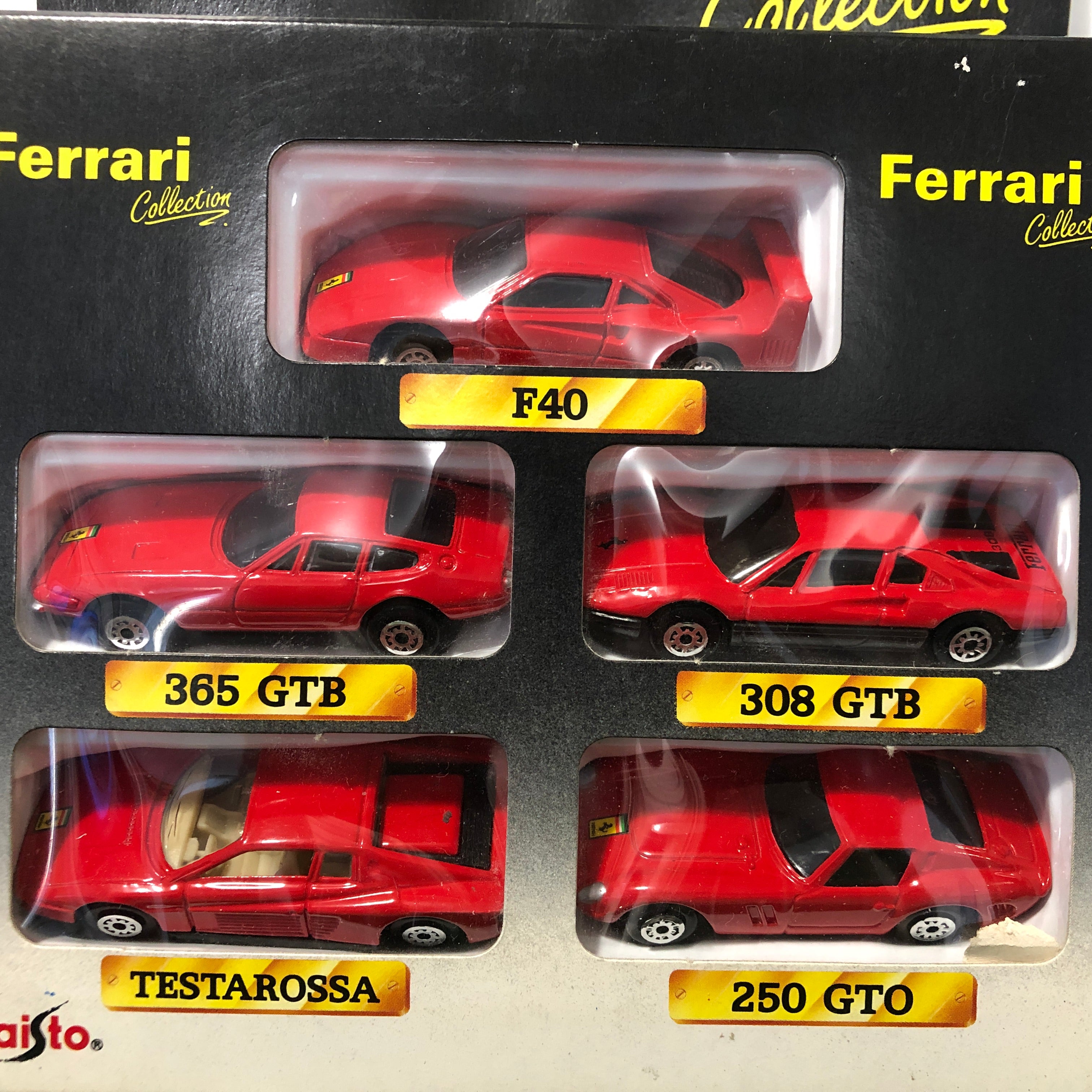Ferrari 250 GTO 308 GTB 365 GTB F40 Testarossa 5-Car set by Maisto