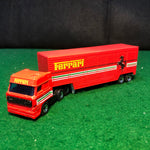 Ferrari Team Transporter DAF 3300 & Low Bed Trailer by Matchbox 1:86 HO (CY24)(No box)