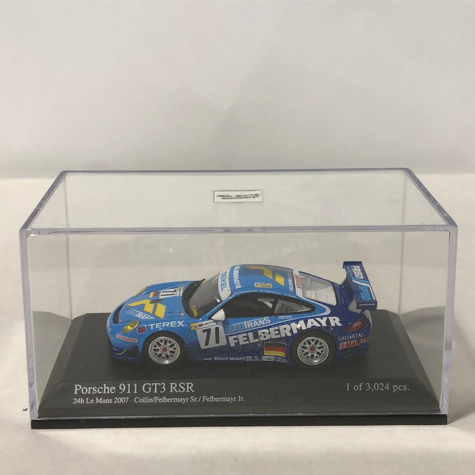 Porsche 911 GT3 RSR 2007 Le Mans N 71 by Minichamps 1:64 (640076771)(Ltd Ed)