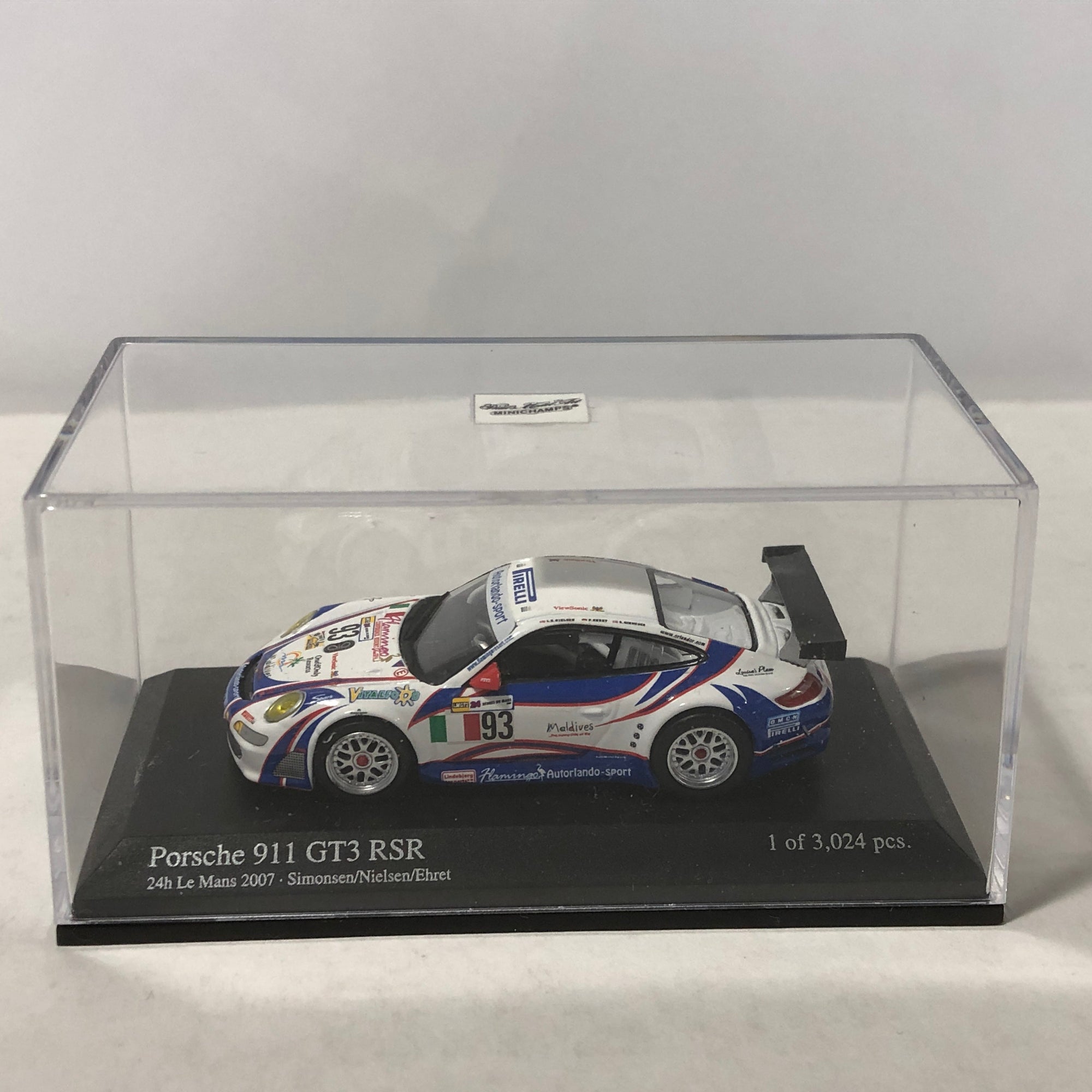Porsche 911 GT3 RSR 2007 Le Mans N 93 by Minichamps 1:64 (640076793)(Ltd Ed)