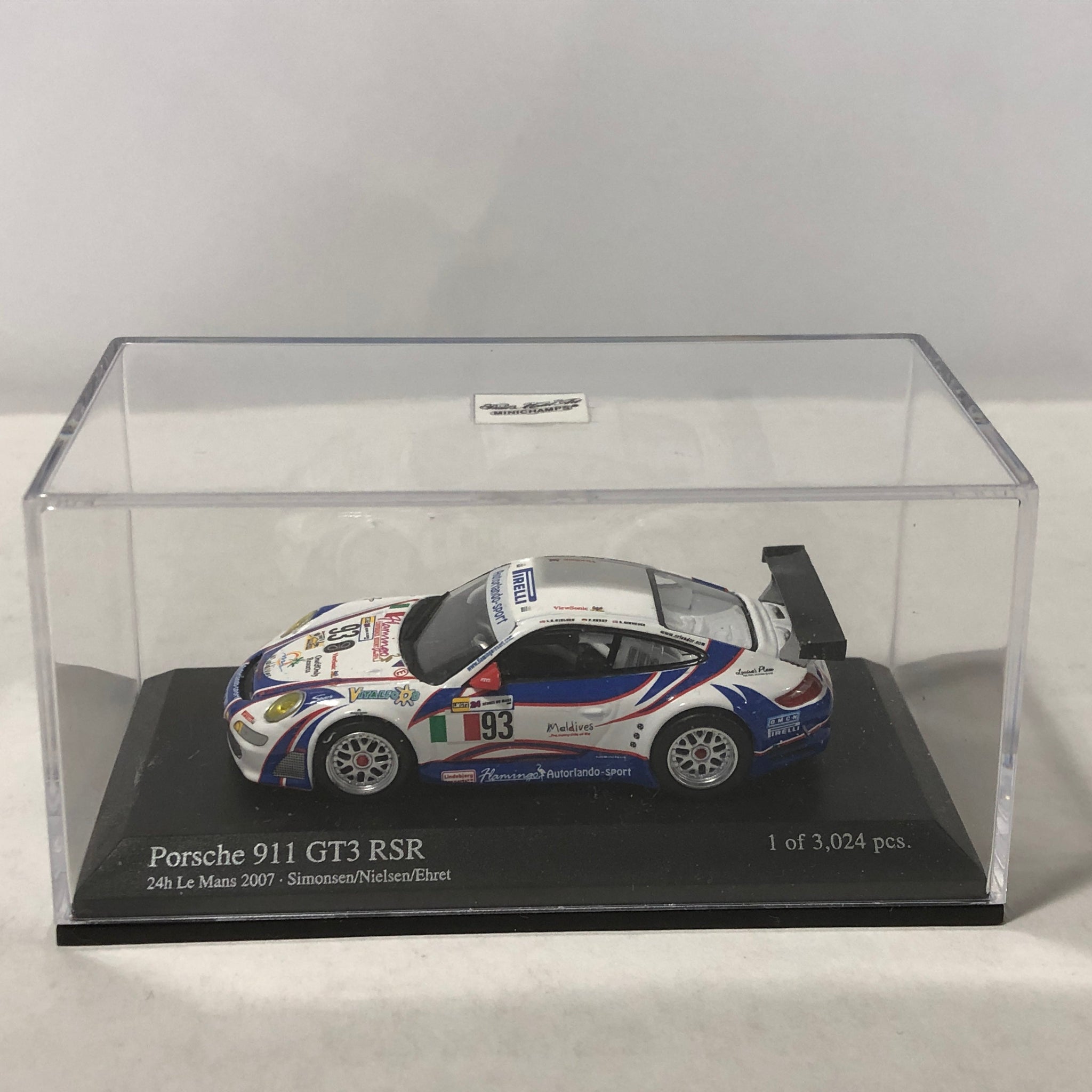 Porsche 911 GT3 RSR 2007 Le Mans N 93 by Minichamps 1:64 (640076793)(Ltd Ed)
