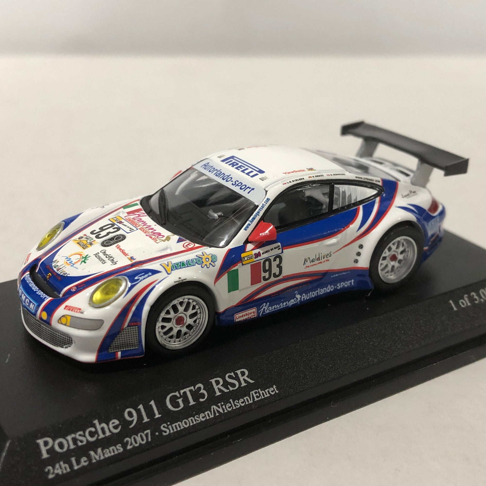 Porsche 911 GT3 RSR 2007 Le Mans N 93 by Minichamps 1:64 (640076793)(Ltd Ed)