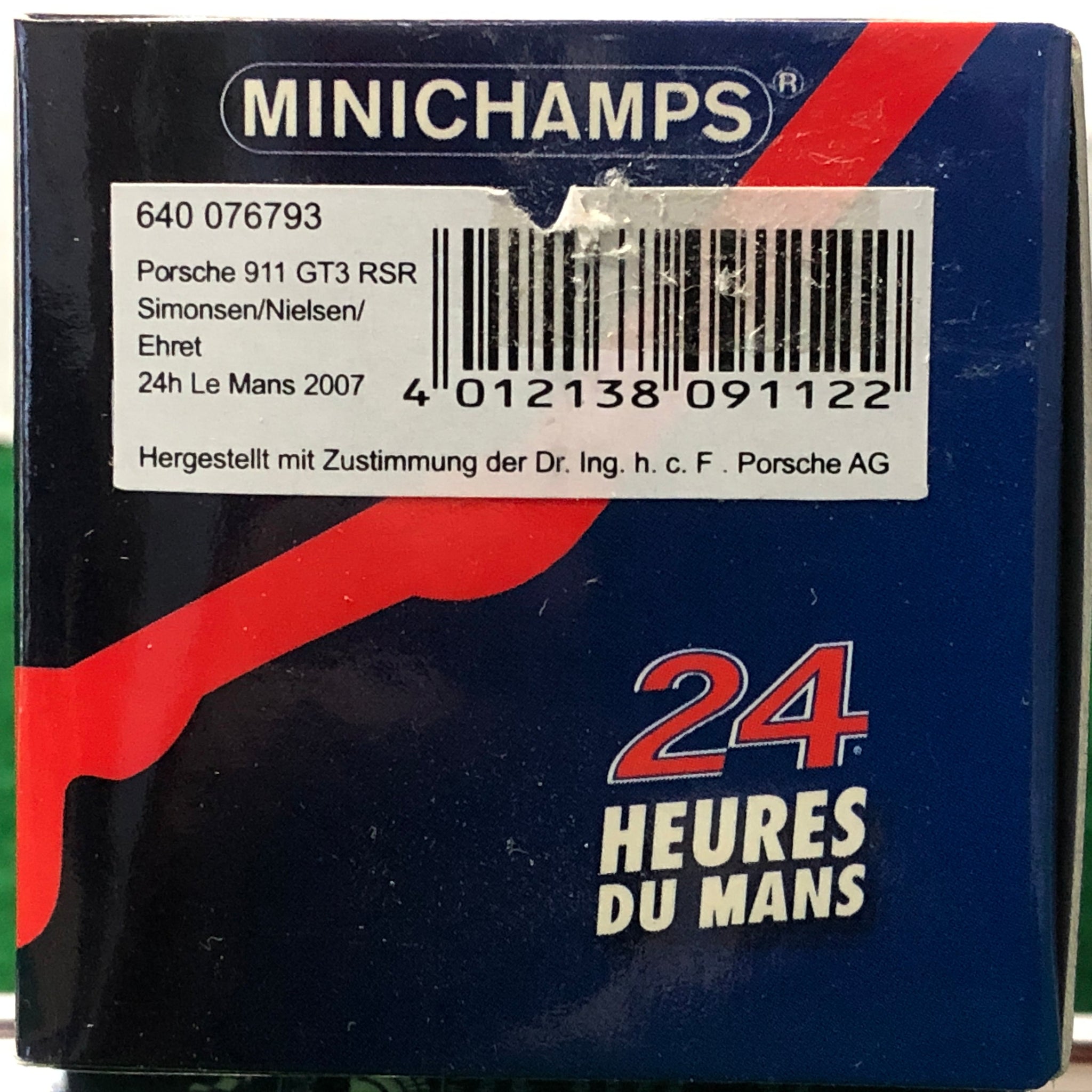 Porsche 911 GT3 RSR 2007 Le Mans N 93 by Minichamps 1:64 (640076793)(Ltd Ed)