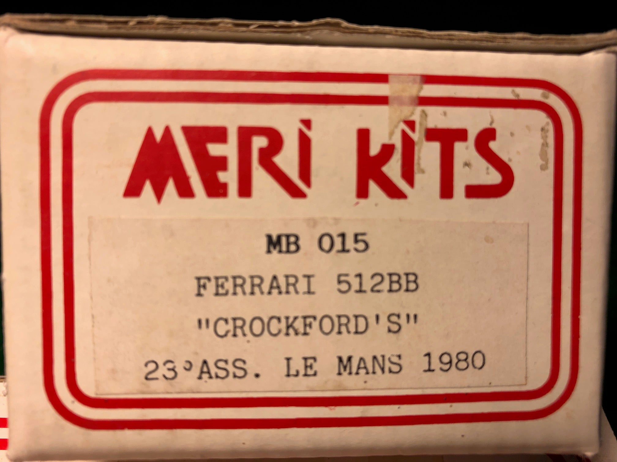 Ferrari 512 BB "Crockfords" Le Mans 1980 by Meri Kits 1:43 (MB015)