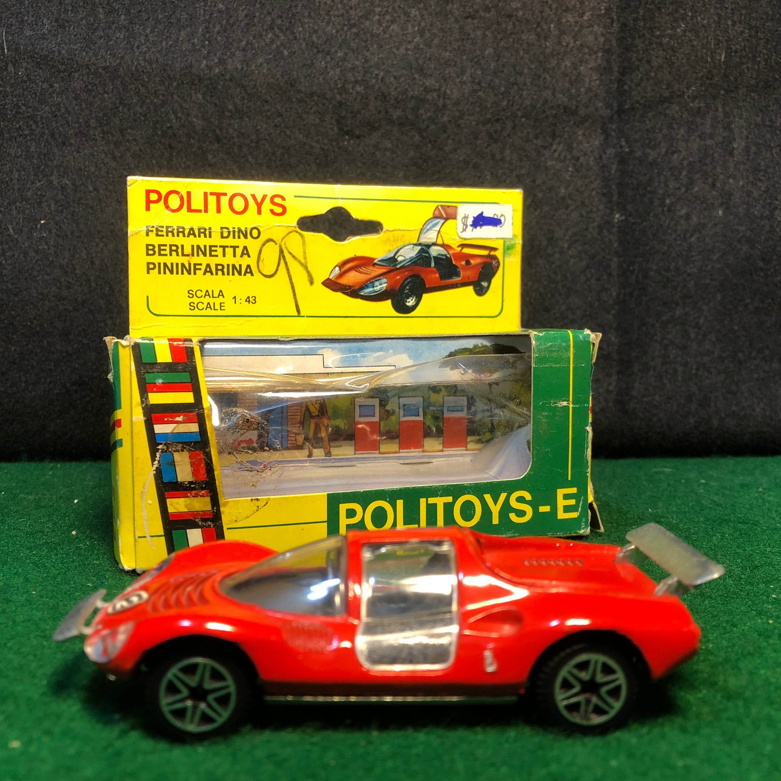 Ferrari Dino 206 Sport Red by Politoys 1:43 (589)(Ruote Zero