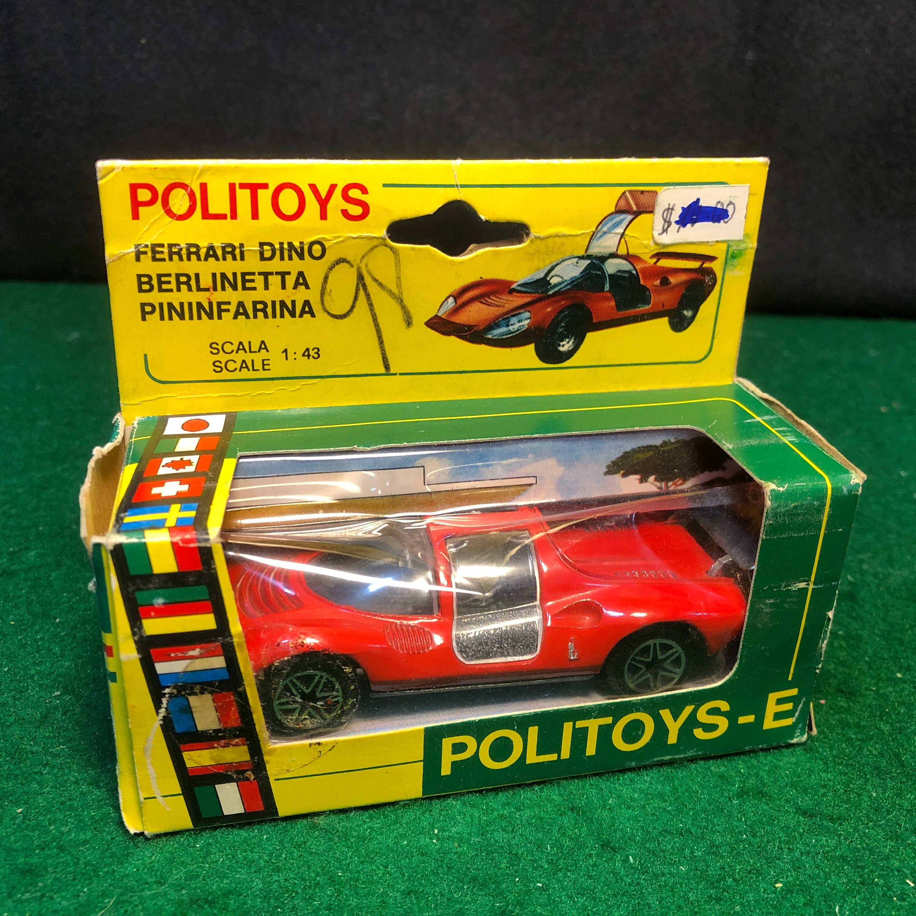 Ferrari Dino 206 Sport Red by Politoys 1:43 (589)(Ruote Zero