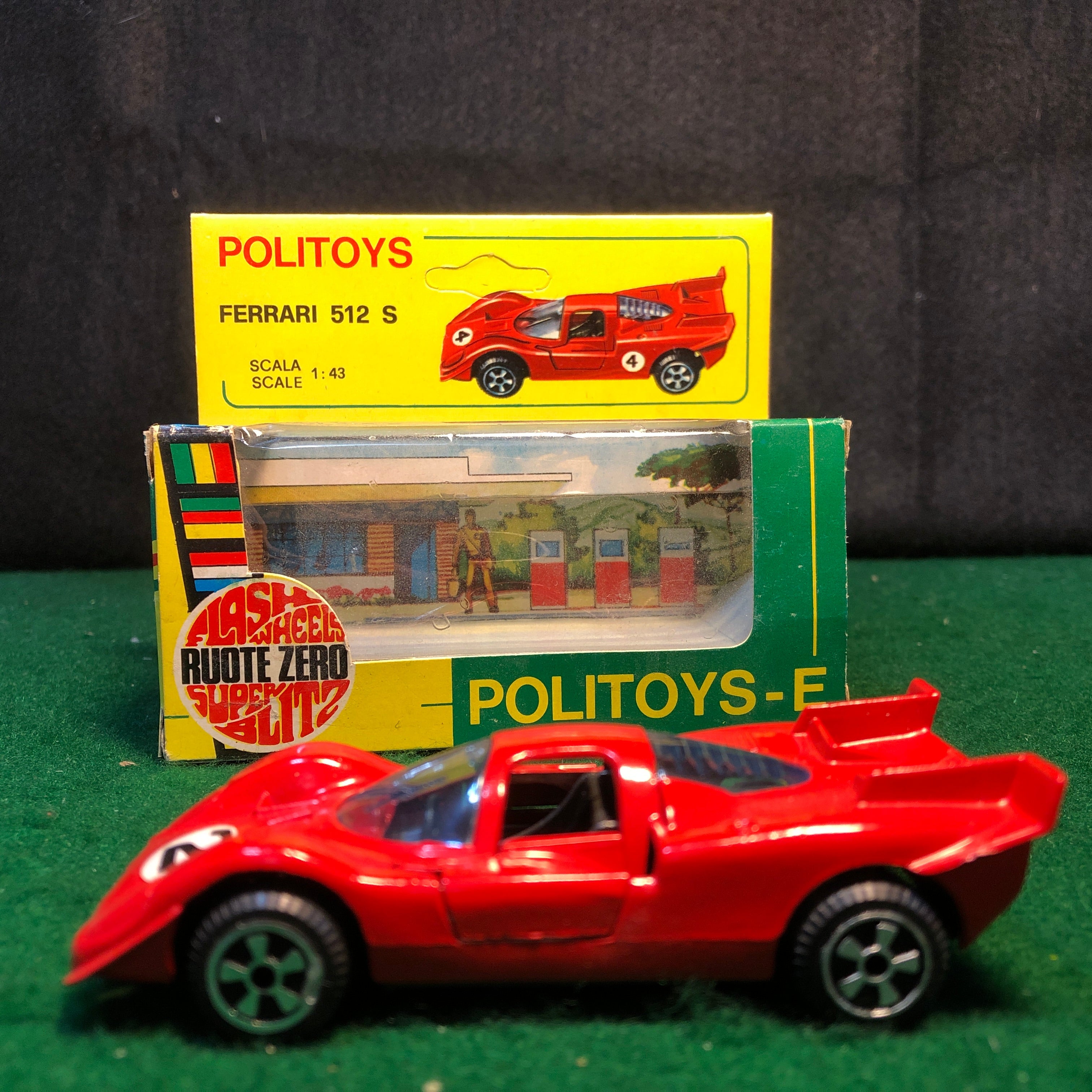 Ferrari 512 S N 2 Red by Politoys 1:43 (E22)(Ruote Zero