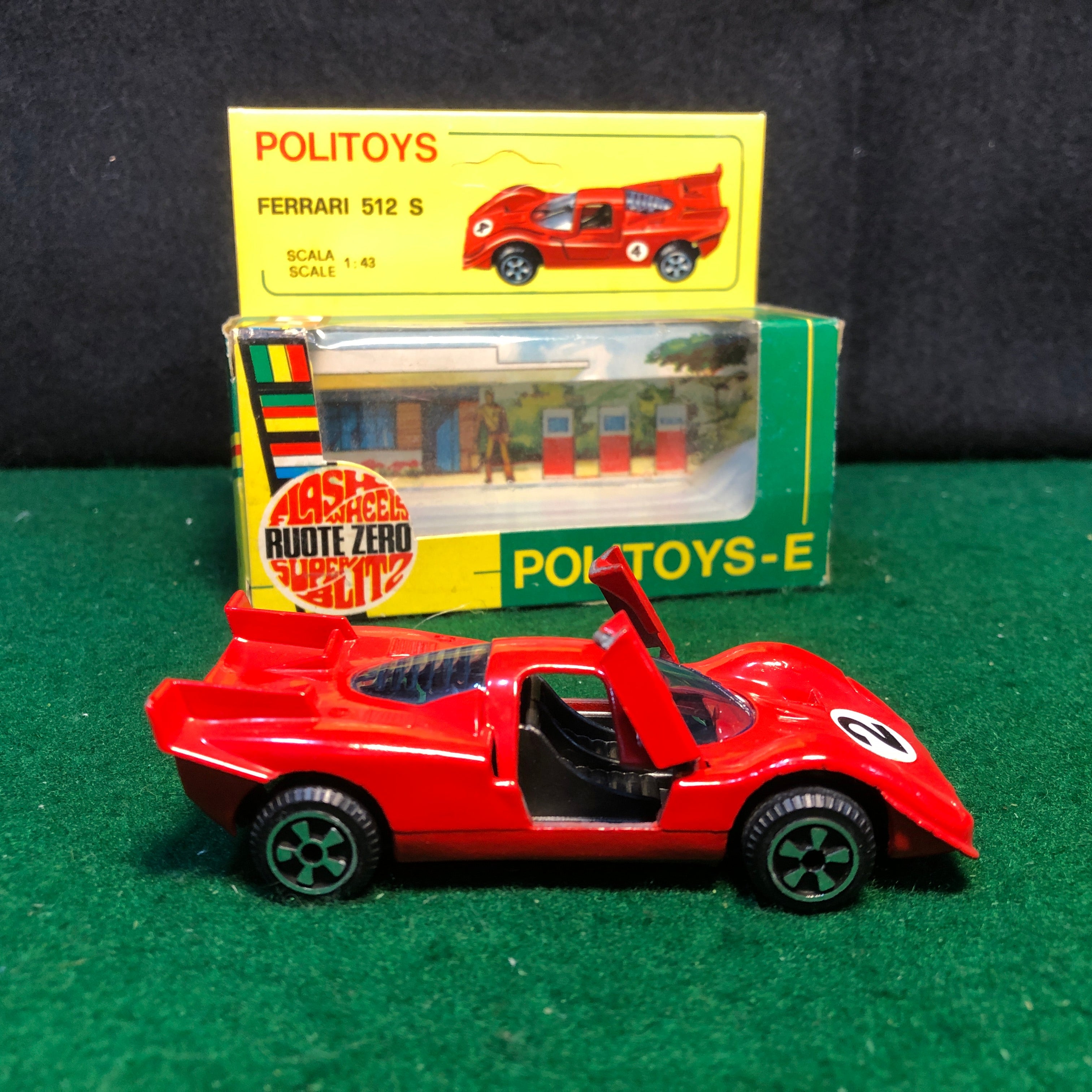 Ferrari 512 S N 2 Red by Politoys 1:43 (E22)(Ruote Zero