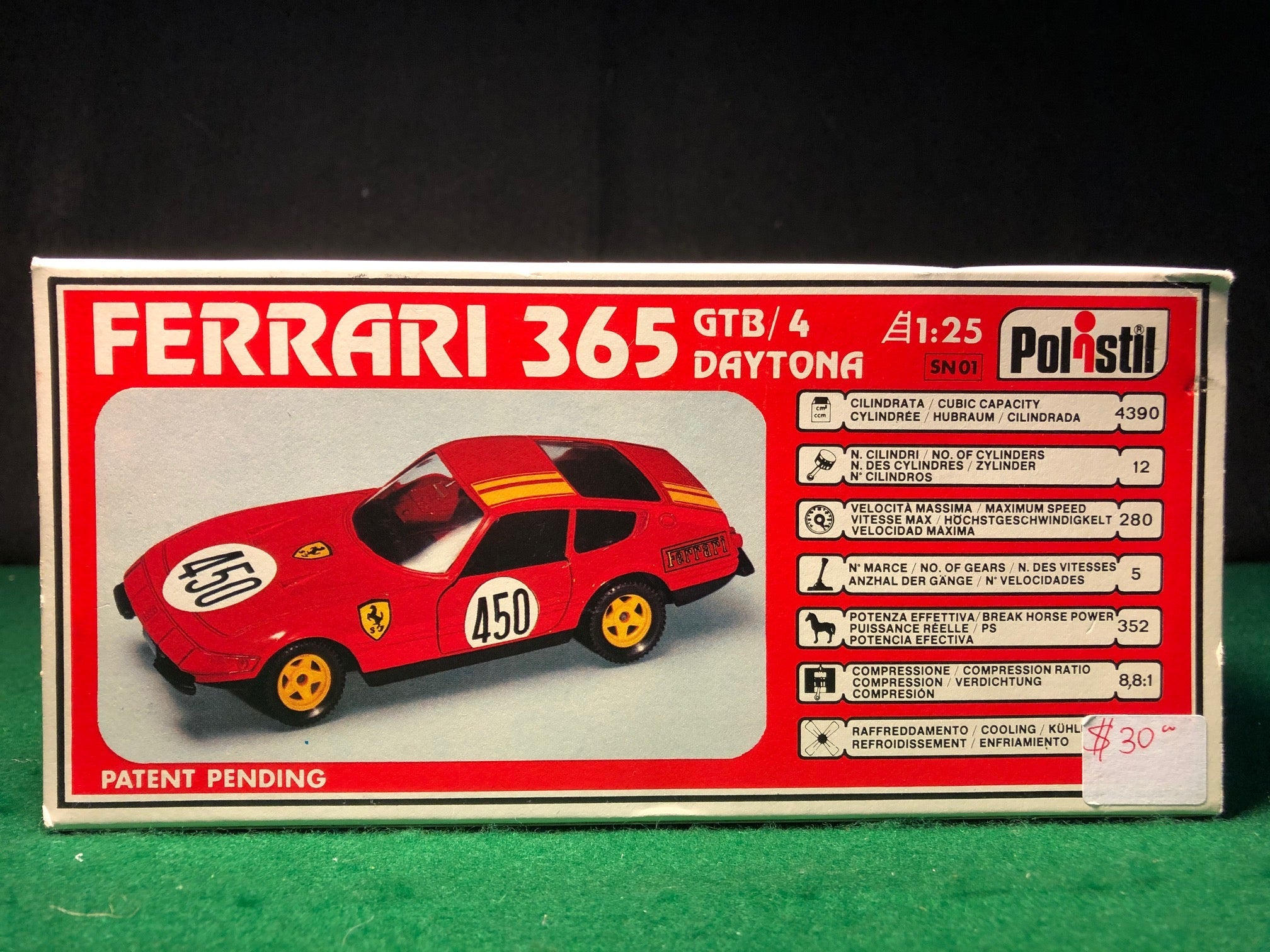 Ferrari 365 GTB/4 Daytona Red by Polistil 1:25 (SN01) - Petrolicious