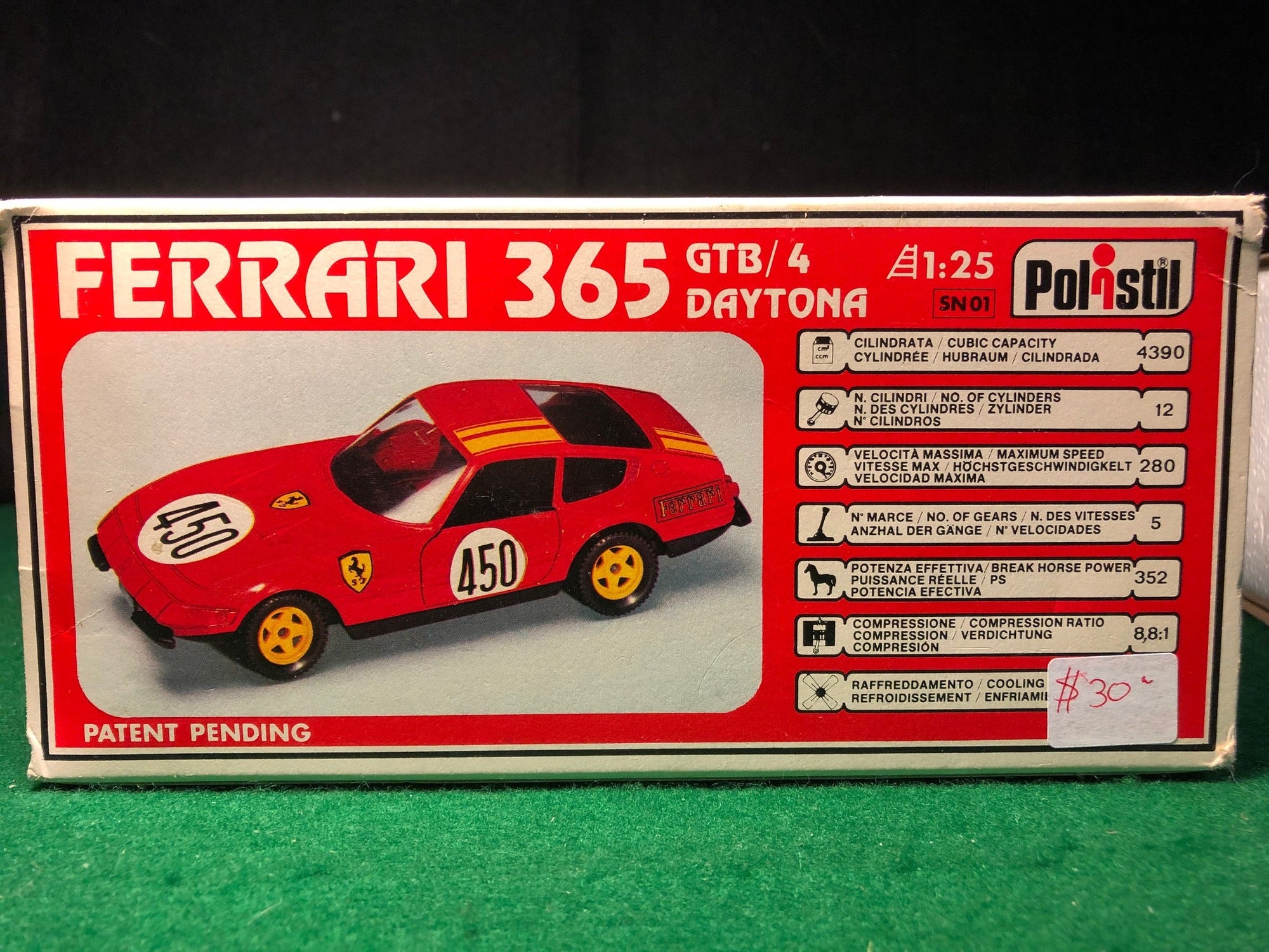 Ferrari 365 GTB/4 Daytona Red Racing N 450 by Polistil 1:25 (SN01)