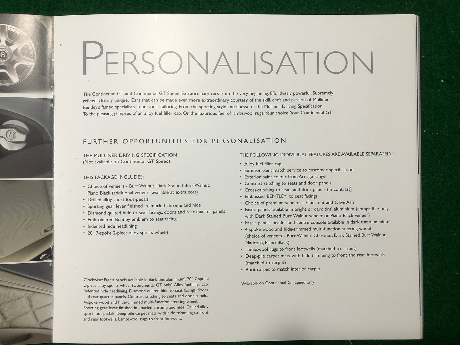Bentley Continental GT Deluxe Brochure