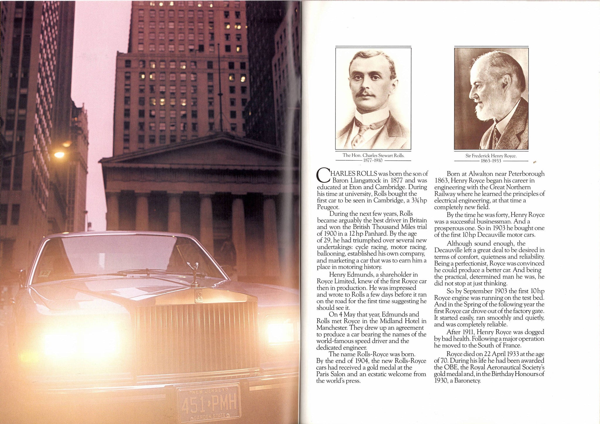 Rolls-Royce "Makers of the best car in the world" Brochure