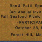 The Spanglers' Invitational Concours 1979 - Participant Adhesive Badge