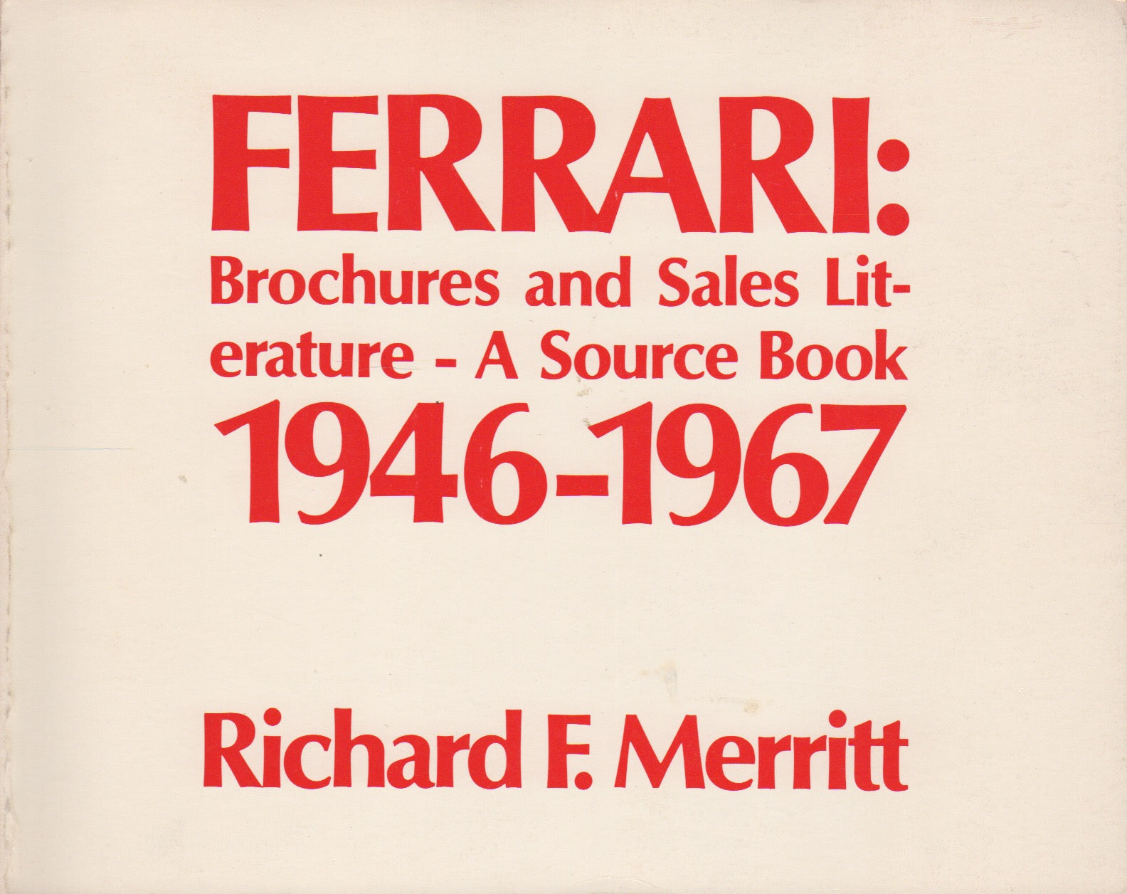 Ferrari Brochures & Sales Literature, 1946-67 - Default Title