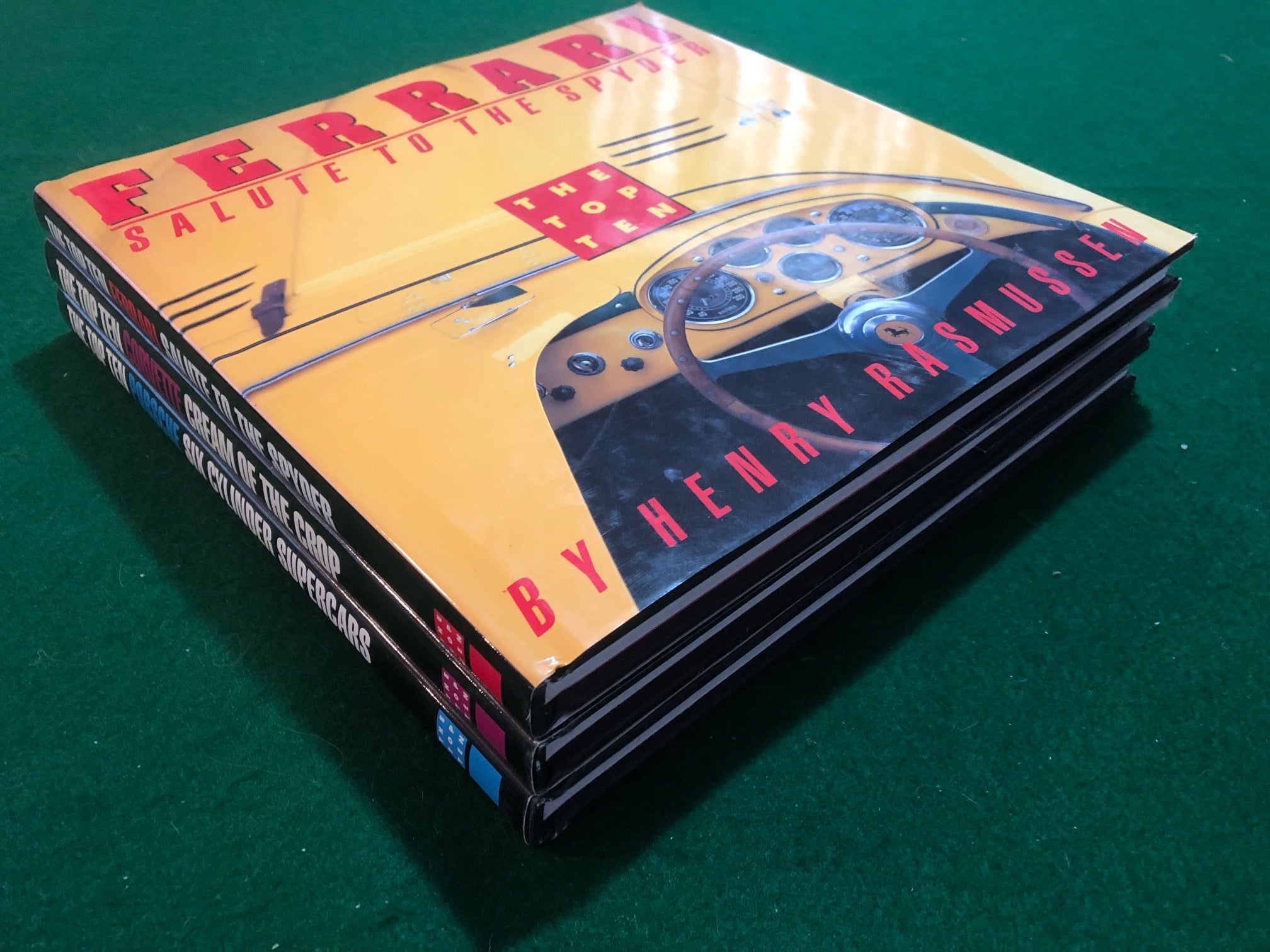 Ferrari / Porsche / Corvette - Top Ten 3-Book Set - Autographed