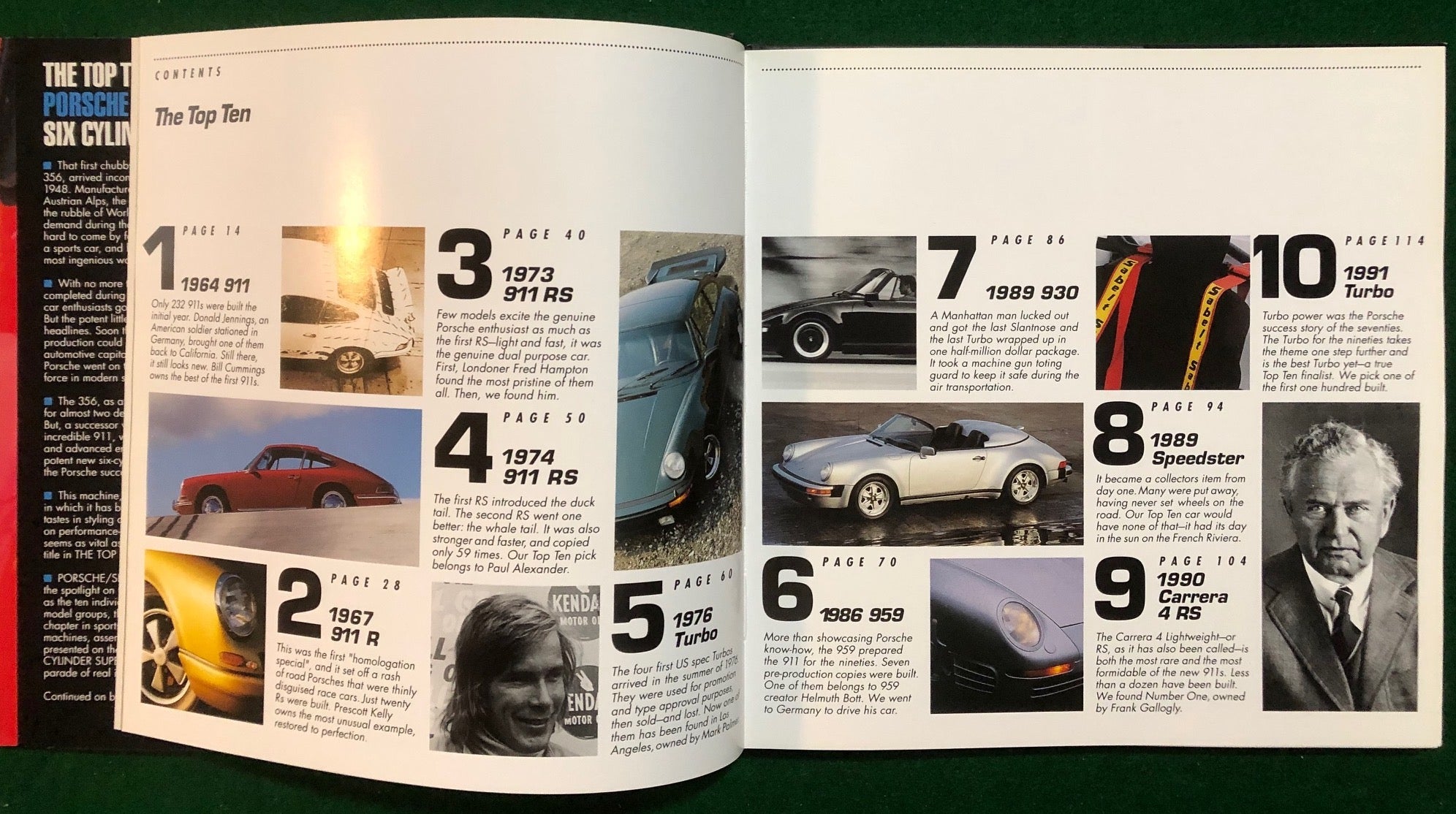 Ferrari / Porsche / Corvette - Top Ten 3-Book Set - Autographed